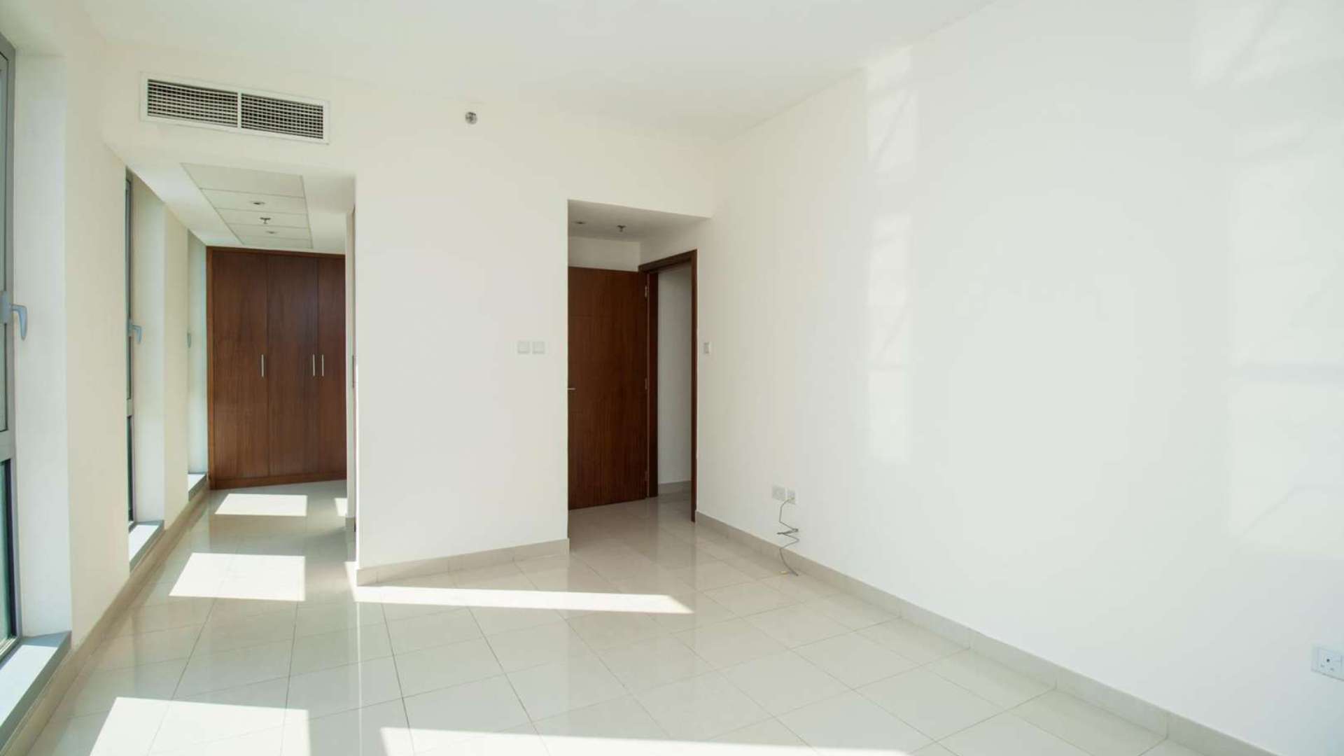 One bedroom apartment interior with large windows, Standpoint Towers, Downtown Dubai