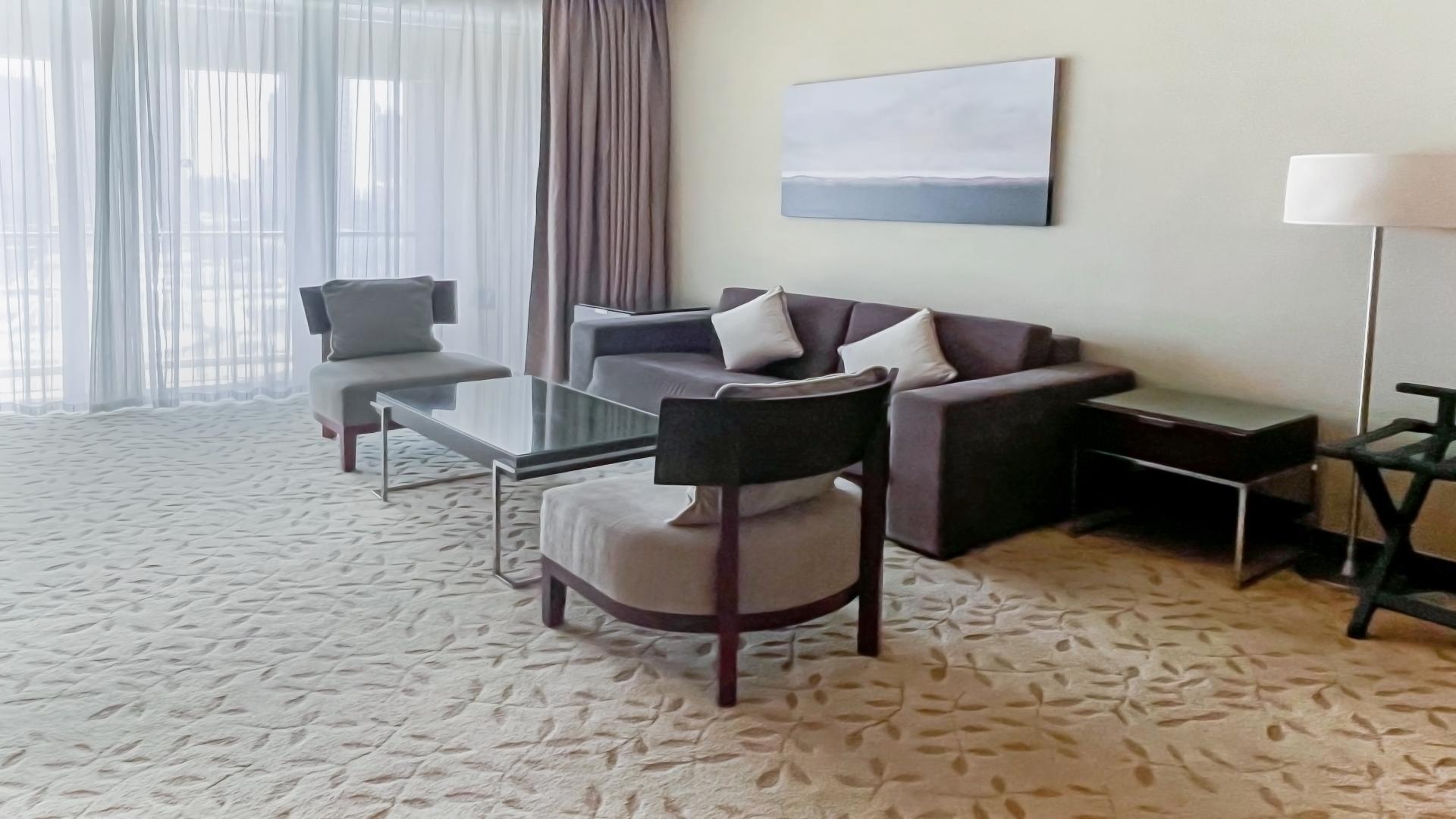 Balcony view from furnished apartment with direct access to Dubai Mall, Downtown Dubai