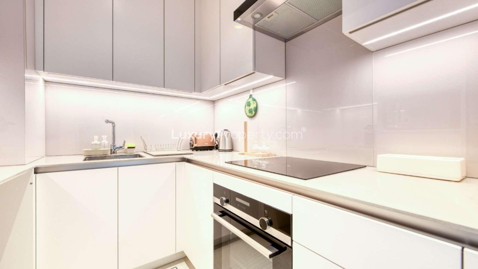 Bright living room in fully furnished apartment, Jumeirah Beach Residence, The Address Resort