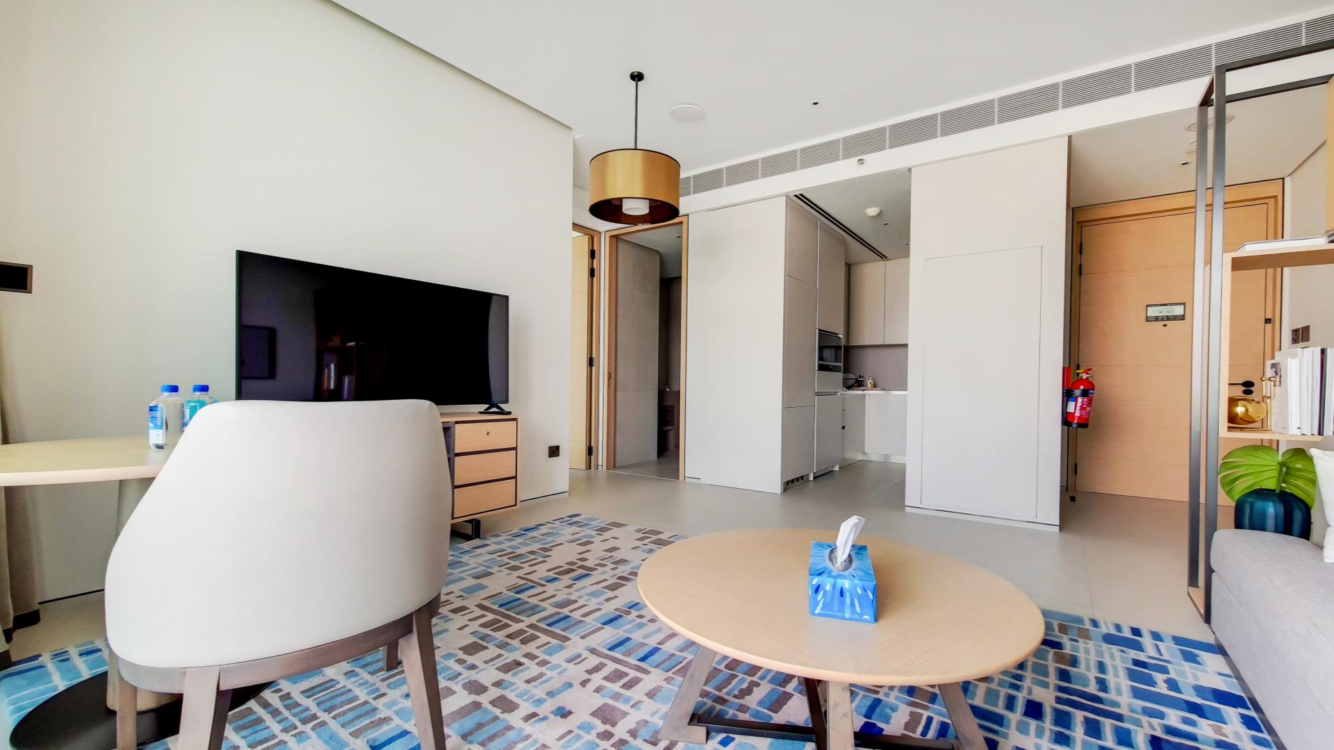 Balcony view from serviced apartment in The Address Jumeirah Resort, Jumeirah Beach Residence