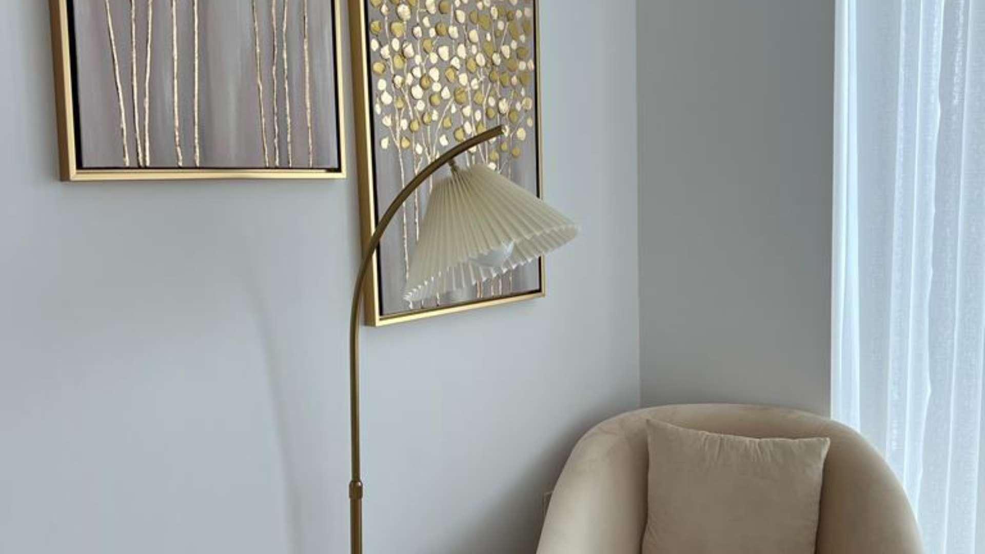 Furnished apartment interior with modern decor in Jumeirah Beach Residence, available for rent