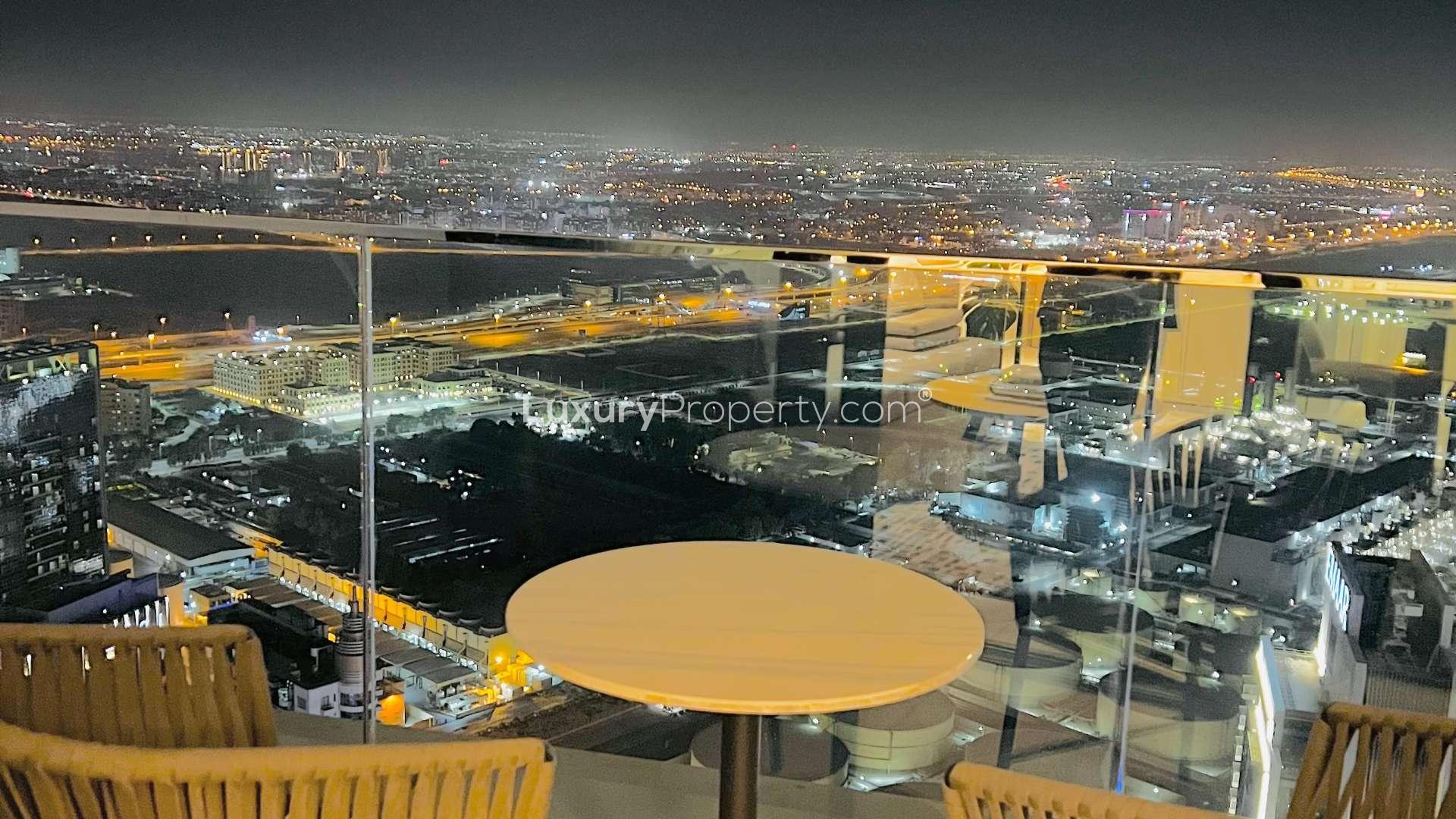 Furnished living area in JBR apartment, The Address Jumeirah Resort, available for rent