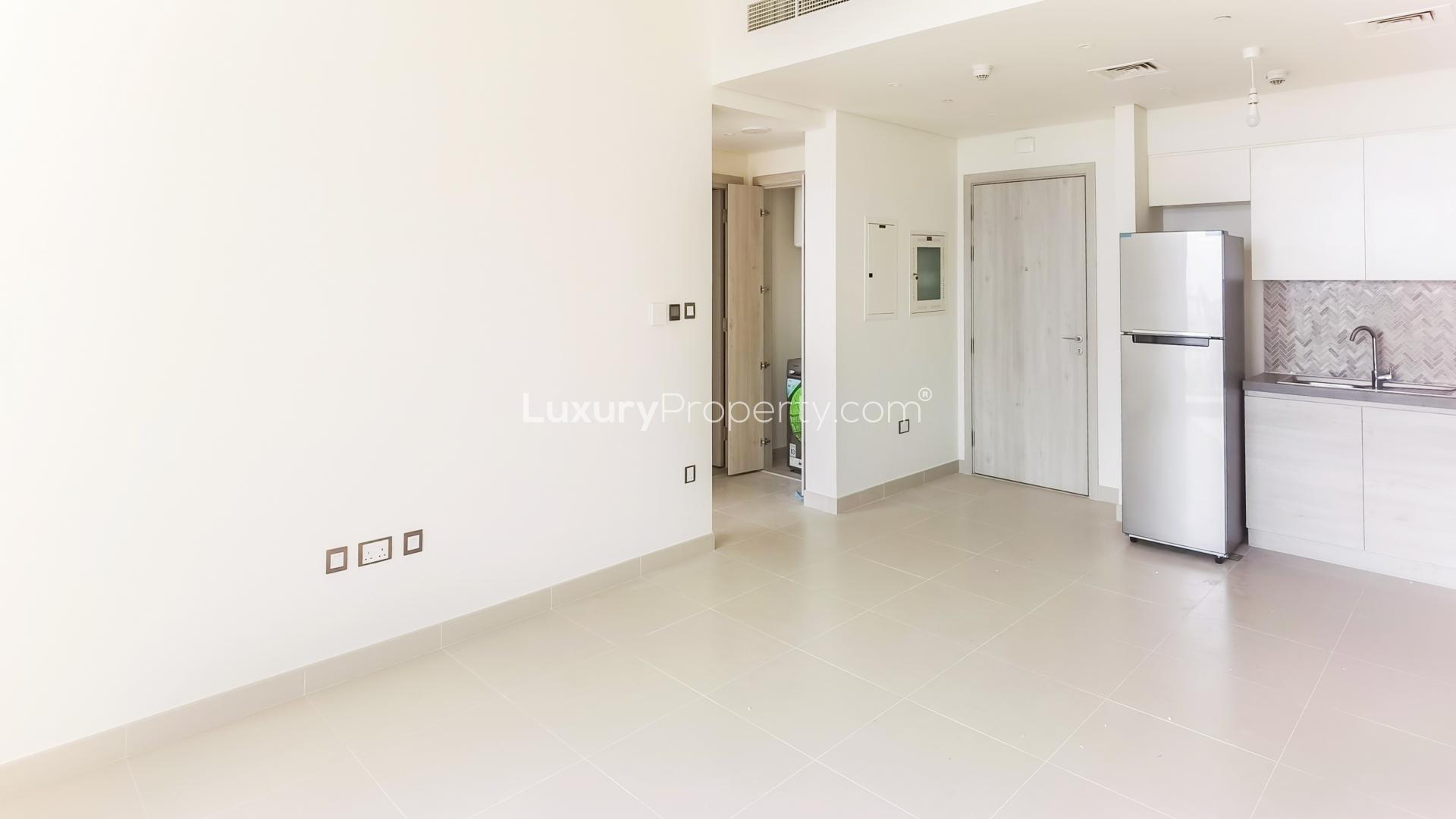 Brand-new kitchen in 1-bedroom apartment for rent, Palm Jebel Ali, The Cove