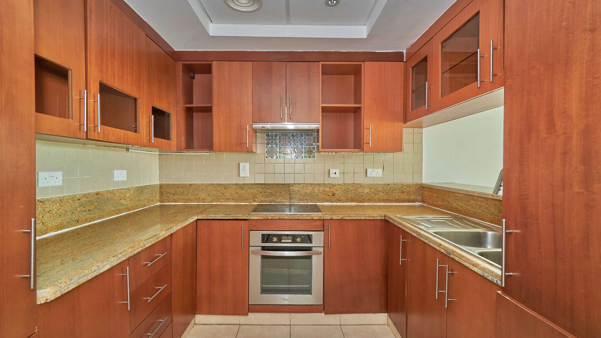 High-floor apartment living room with city view in The Fairways, The Views, Dubai