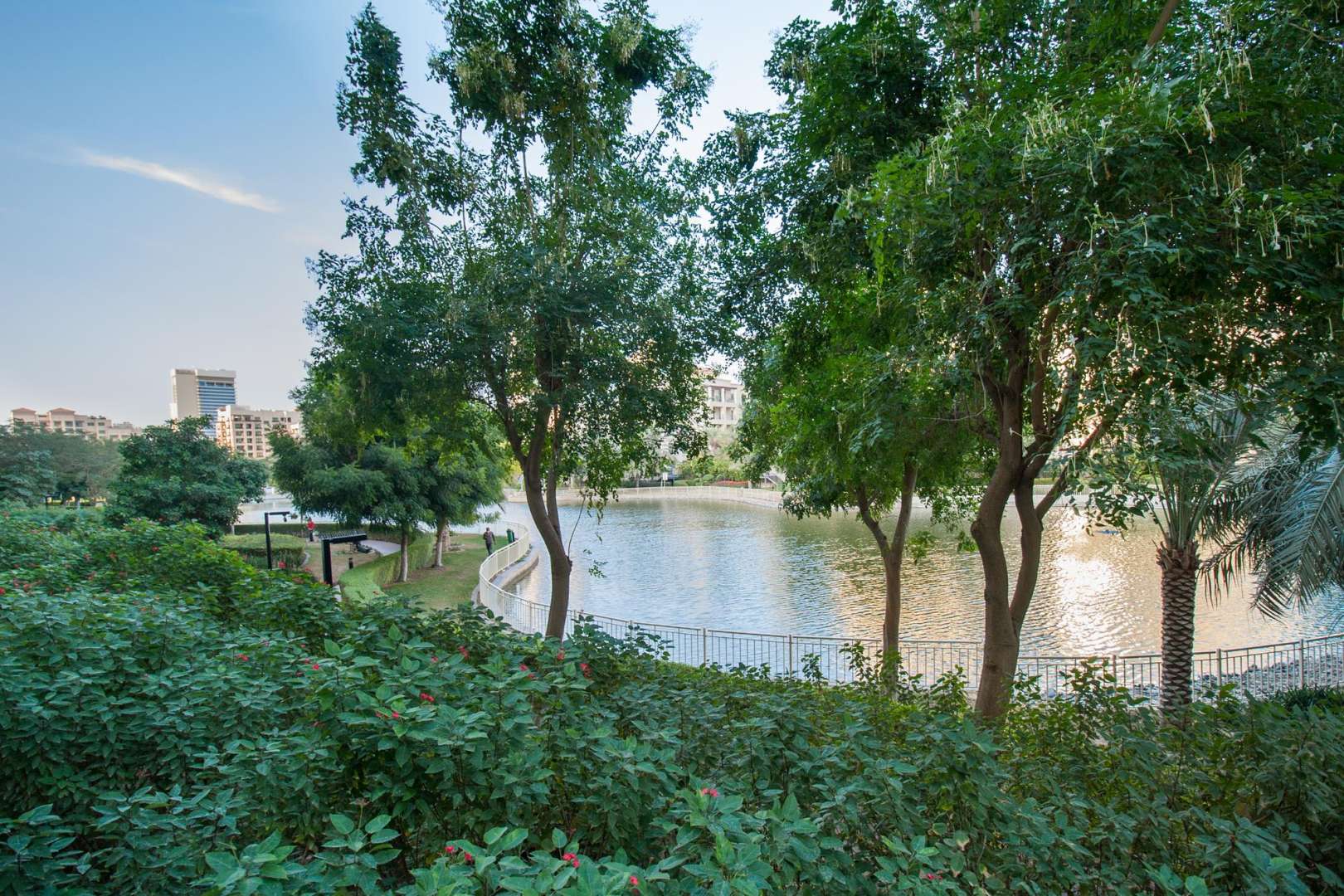 "Scenic canal view from 1-bedroom apartment in The Links East Tower, The Views.",Empty living room in 1-bedroom apartment, Links East Tower, The Views, available for rent