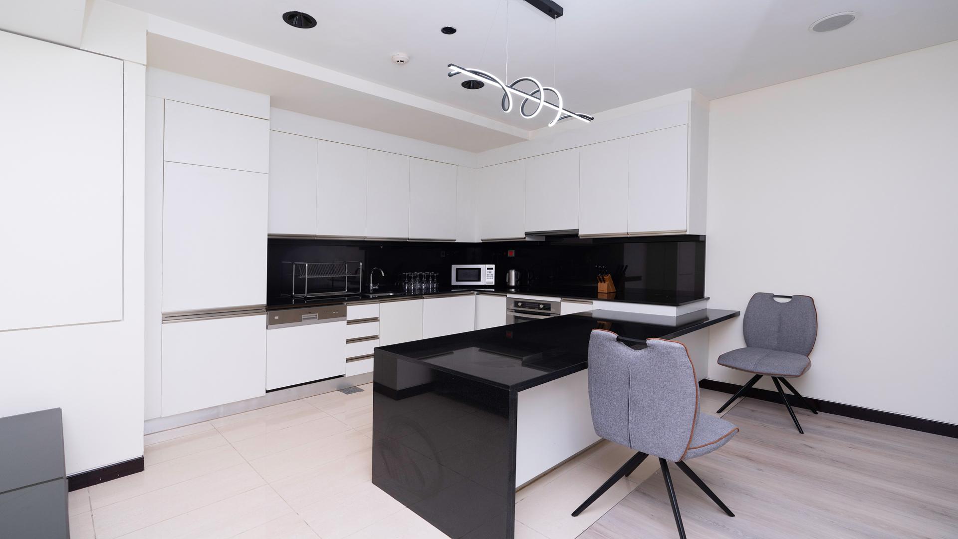 Furnished apartment living room in The Address Dubai Marina with city view, Ref LP42213