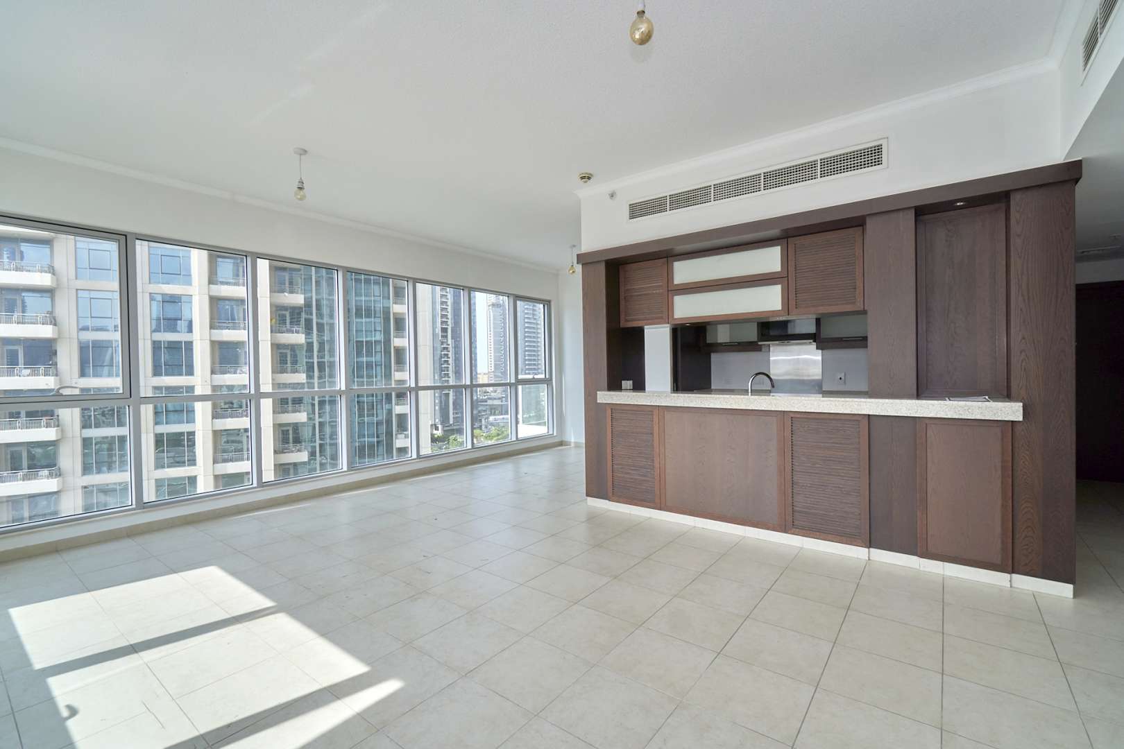 Skyline view from 1-bedroom apartment in The Residences, Downtown Dubai, showcasing modern architecture
