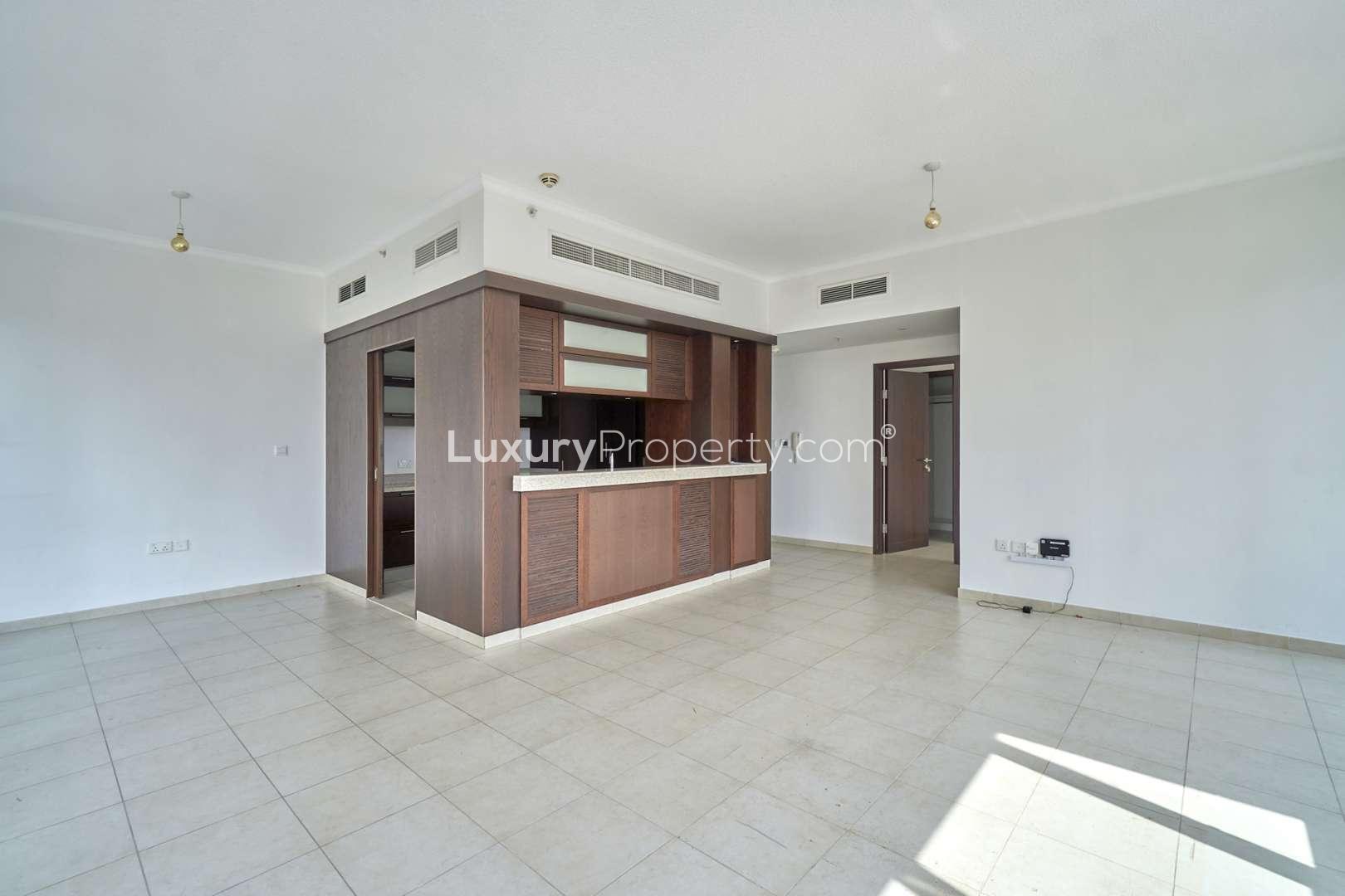 Modern Downtown Dubai apartment with floor-to-ceiling windows and city views in The Residences