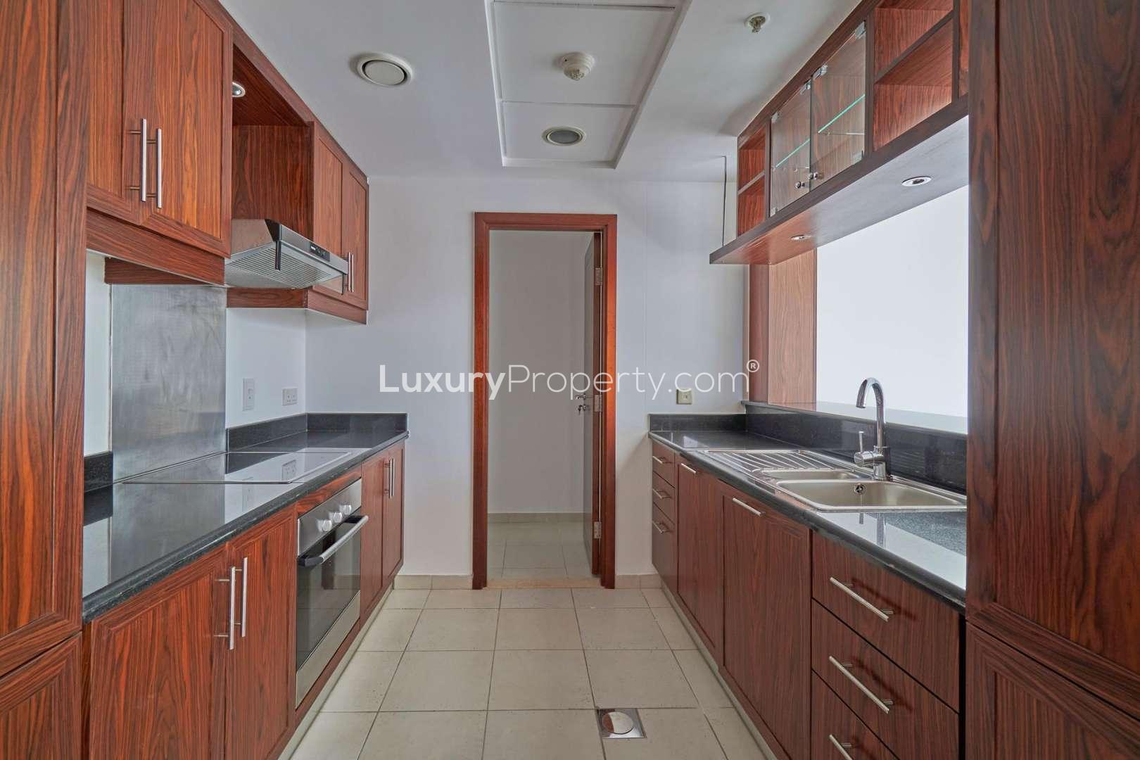 Modern kitchen in one-bedroom apartment, The Residences, Downtown Dubai, available for rent