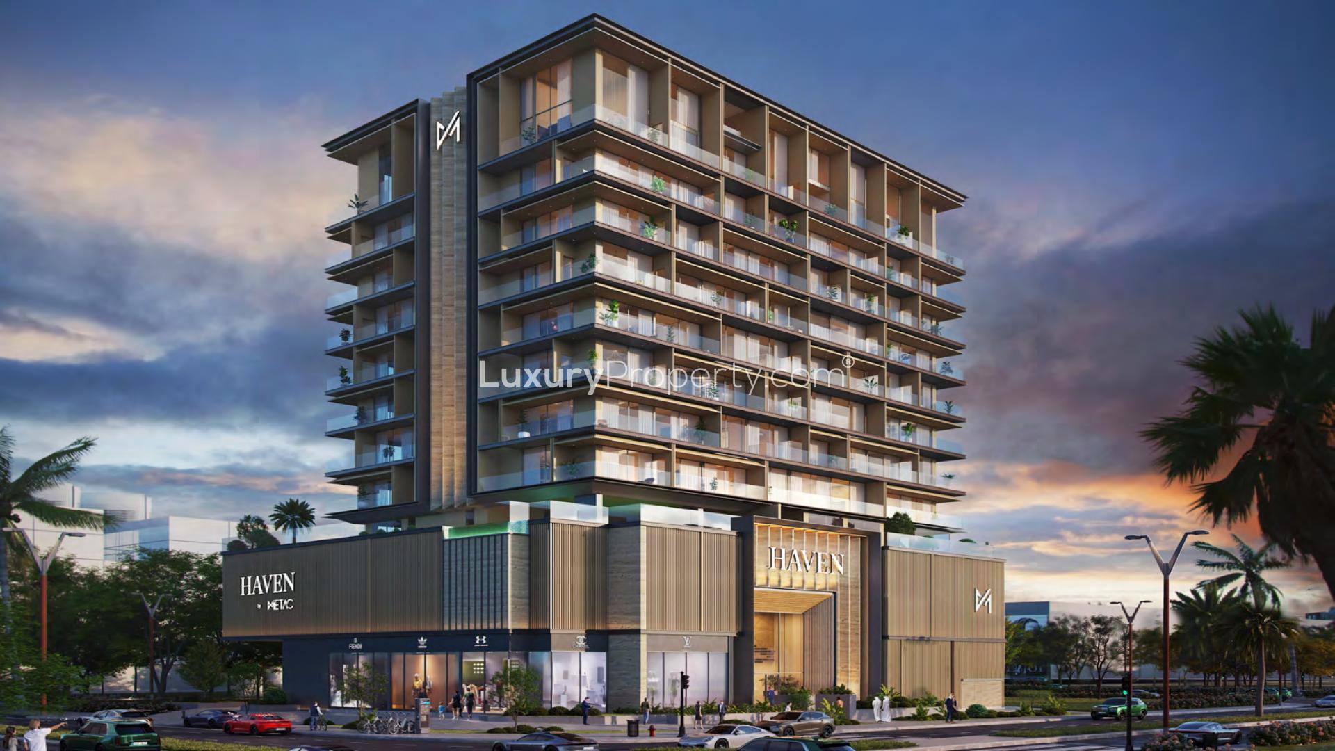 Luxurious living room with modern decor in Deira, Dubai Islands apartment for sale