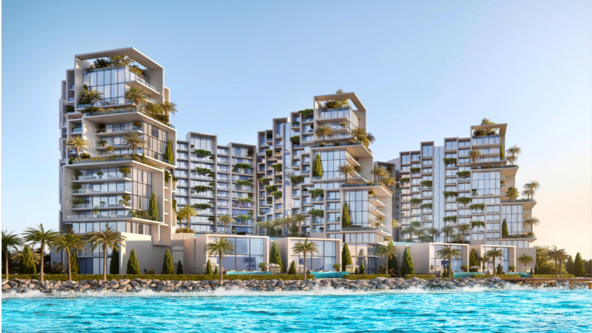 Incredible waterfront apartment with balconies overlooking sea, Al Marjan Island, Masa Residence