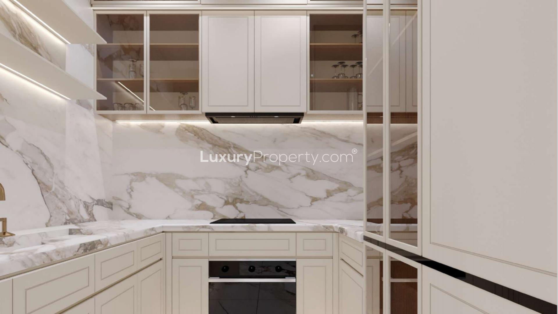 Exterior view of Volga Tower apartment in Jumeirah Village Triangle for sale