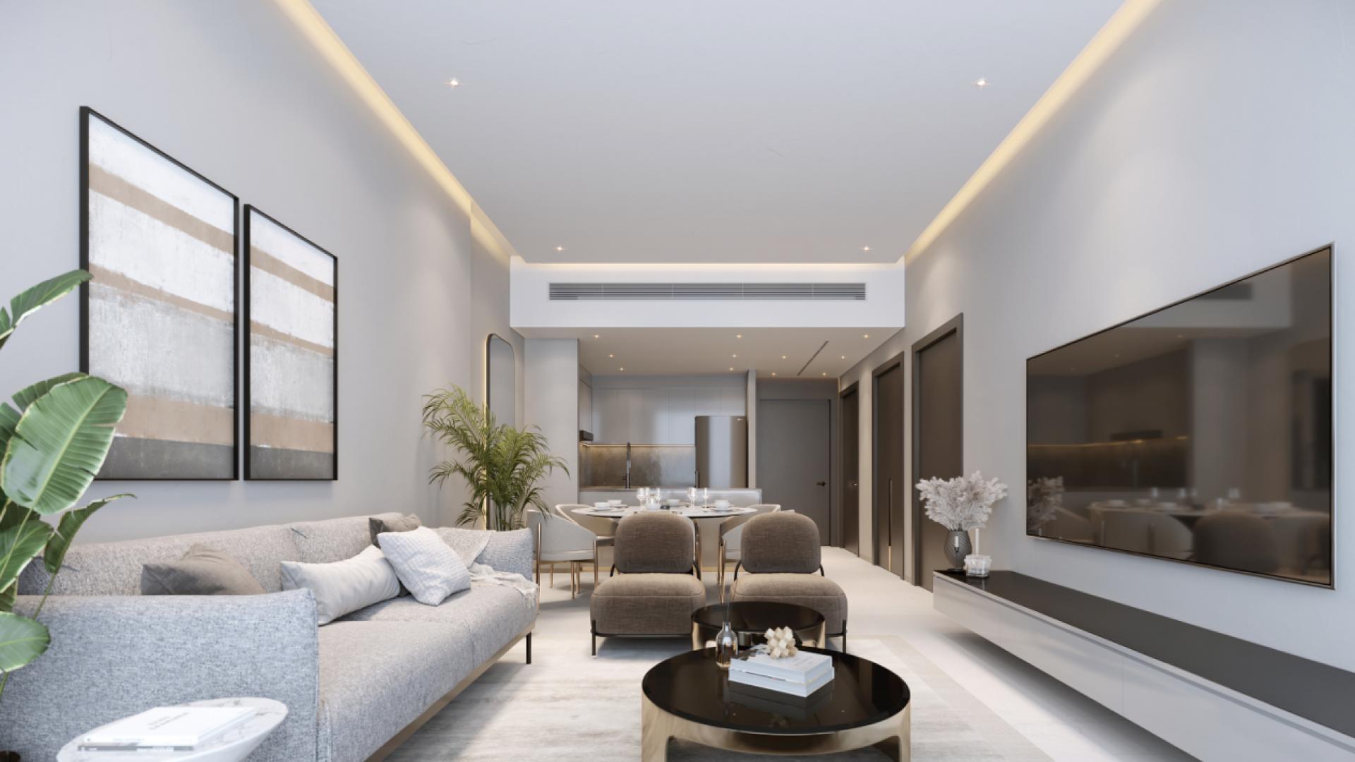 Modern lobby in Elbrus Tower, Jumeirah Village Triangle apartment for sale