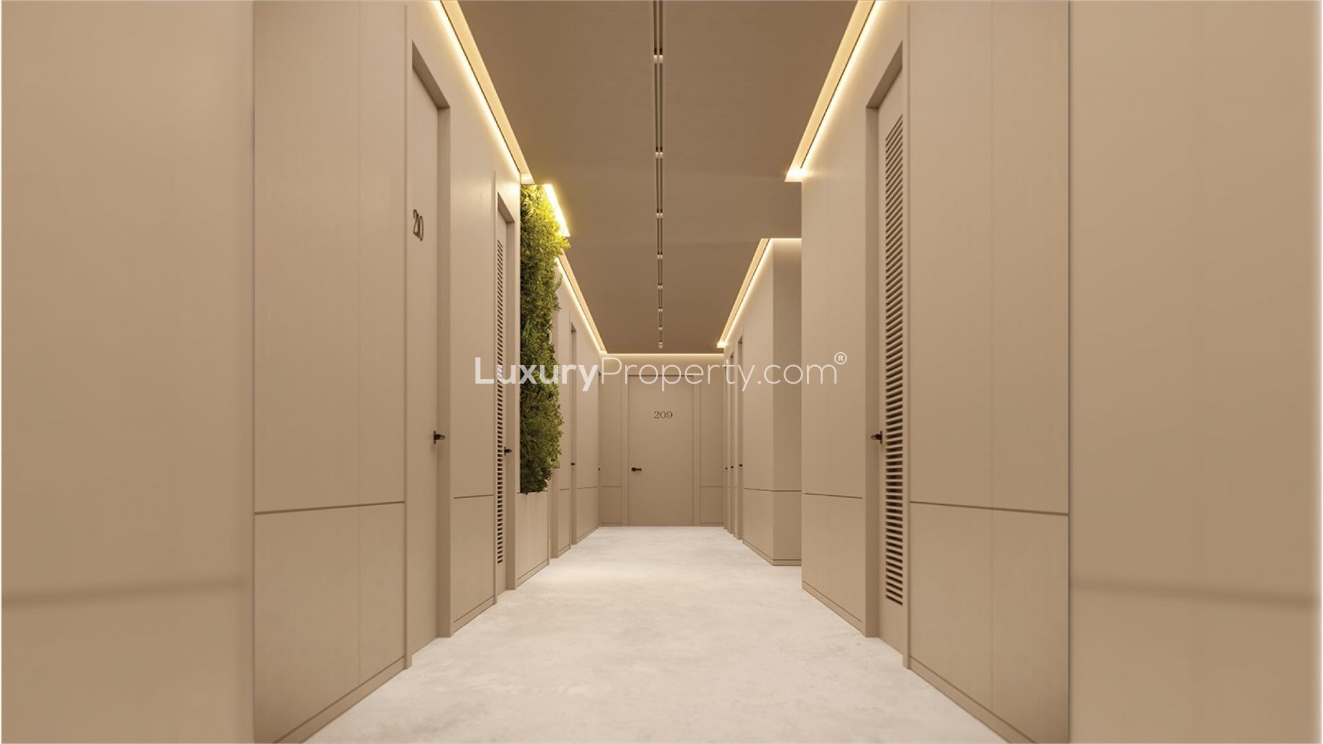 Elbrus Tower apartment building in Jumeirah Village Triangle, modern architecture, for sale