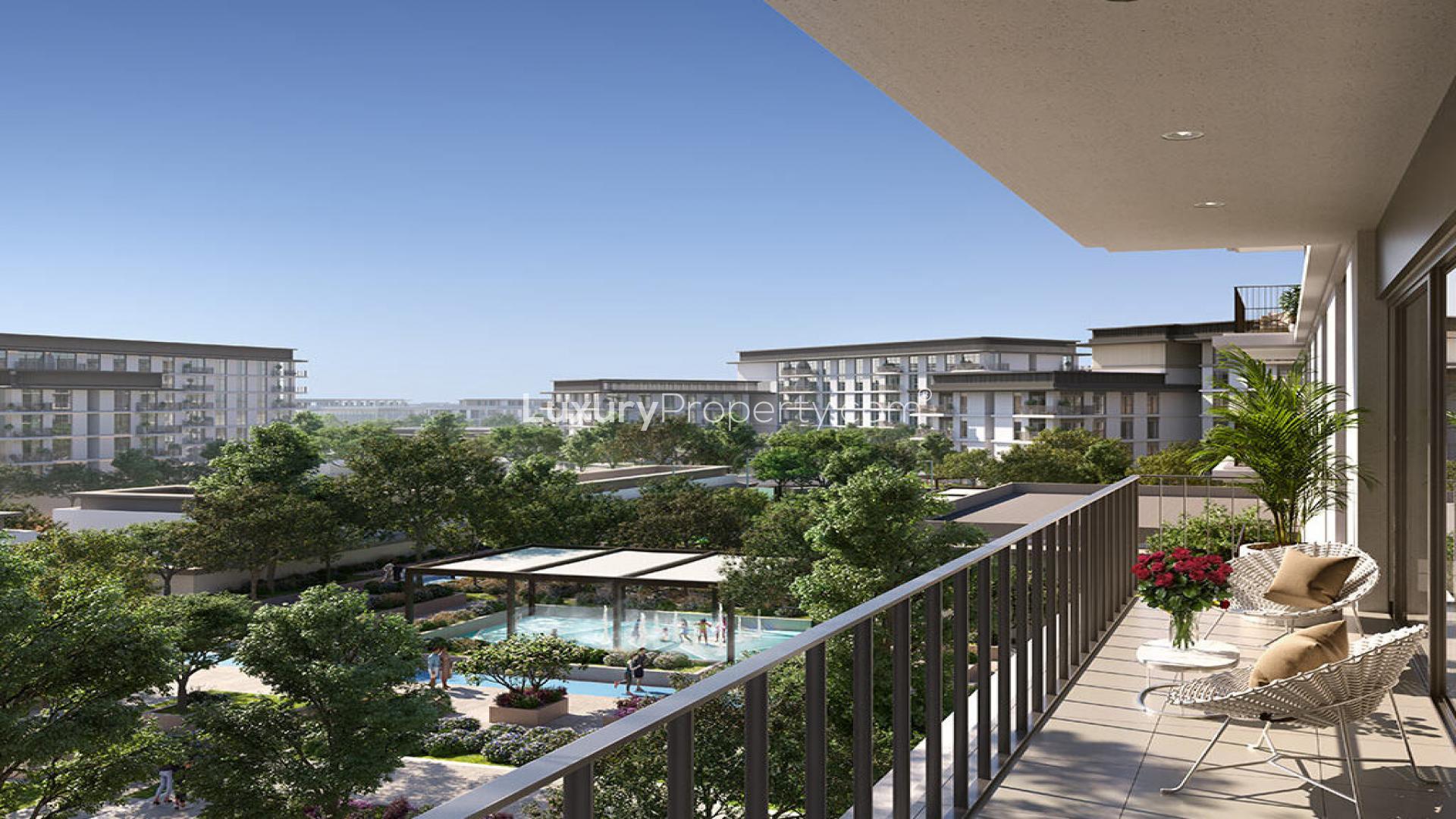 Elegant living room in Ocean Point waterfront apartment, Rashid Yachts & Marina, Mina Rashid