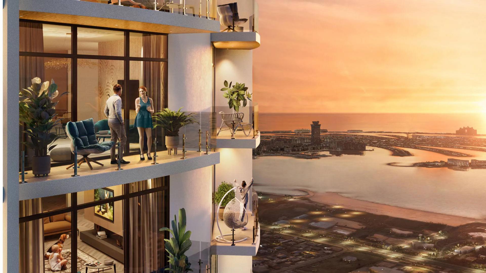 Luxurious bedroom interior in Biltmore Residences, Al Sufouh apartment for sale, one-bedroom