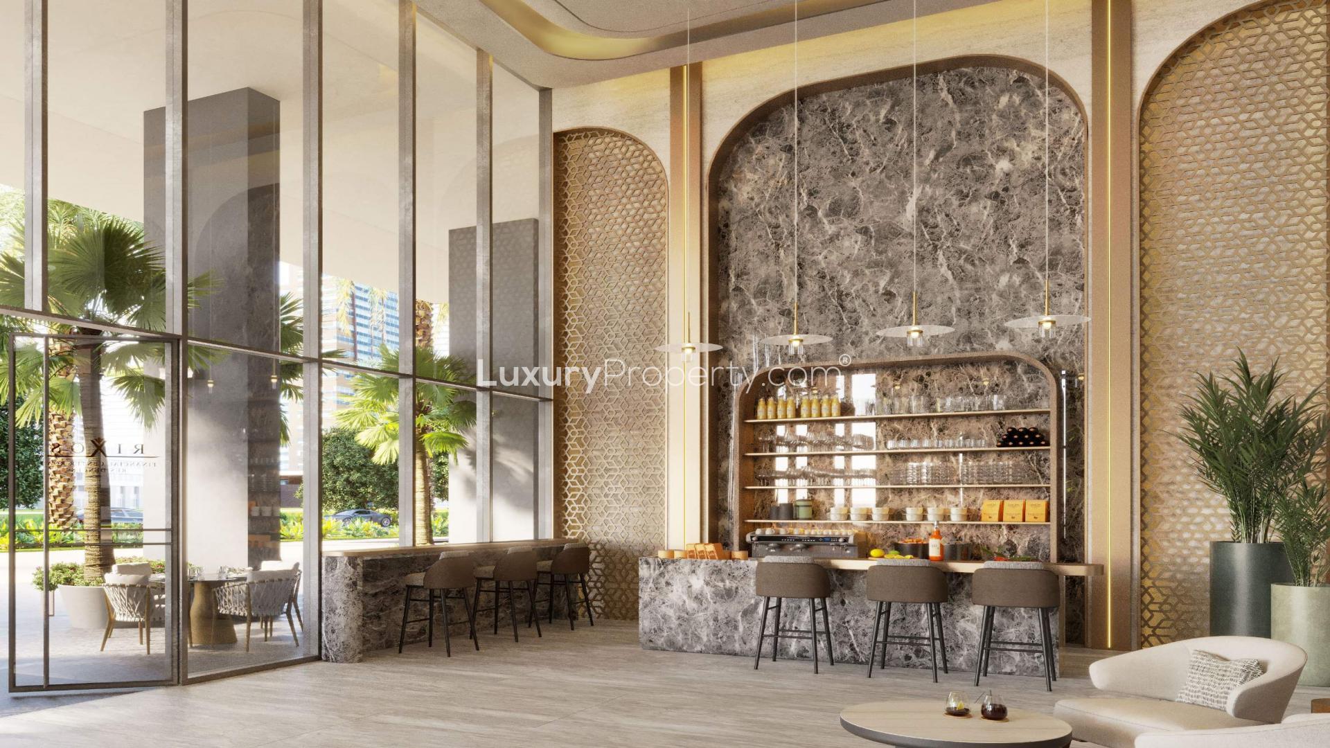 Luxury bedroom with city views at Rixos Financial Road Dubai Residences, Downtown Dubai