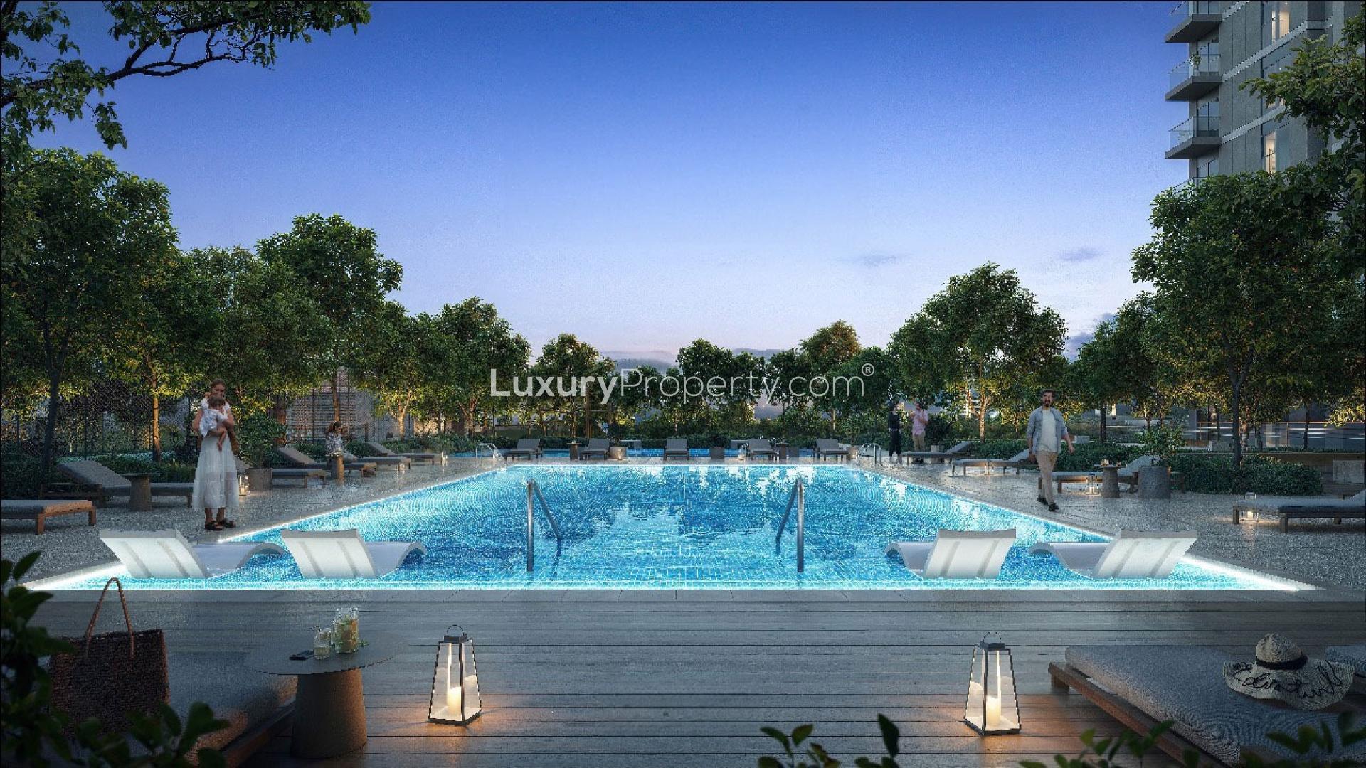 Premium 1-Bedroom Apartment exterior at Golf Hillside, Dubai Hills Estate, for sale