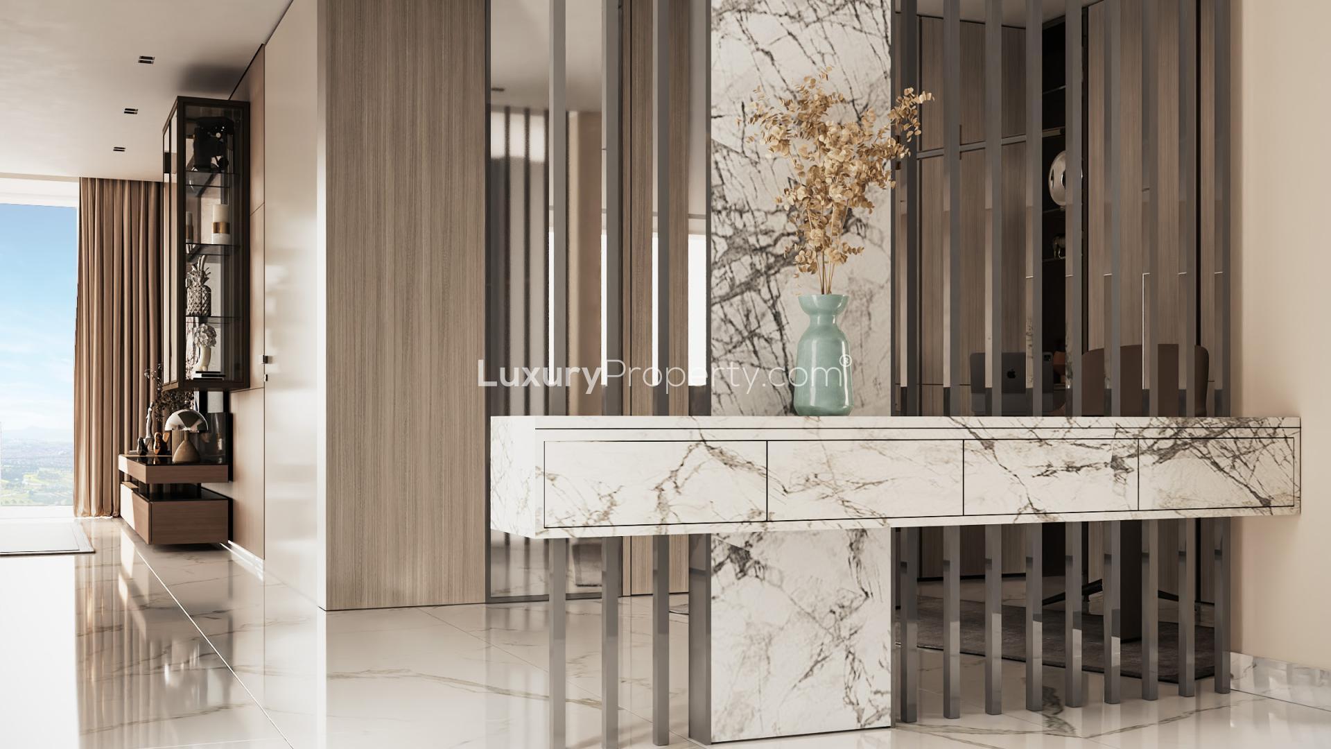 Modern interior of 1-bedroom apartment in Franck Muller Vanguard, Dubai Marina