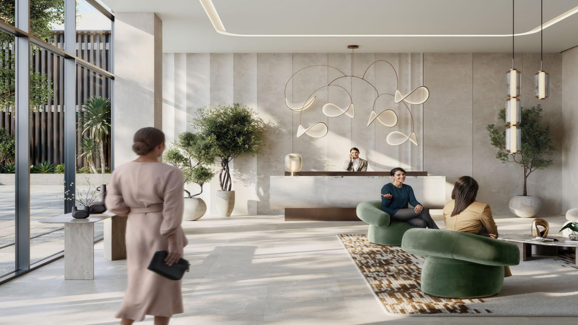 Luxury 1-bedroom apartment exterior at Rashid Yachts and Marina, modern design, vibrant community