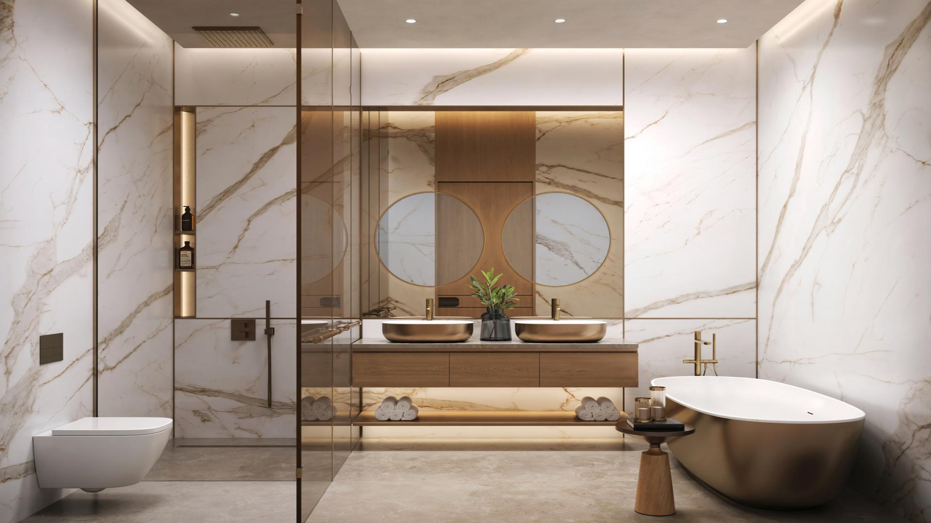 Luxurious Trump Hotel Oman suite with ocean view, elegant decor, and modern amenities