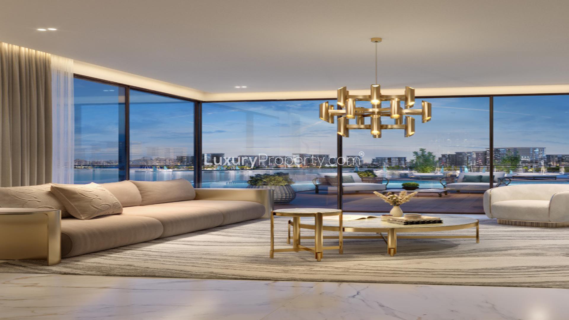 Luxury 1-bedroom apartment in Les Vagues, Doha with elegant interior and sea view