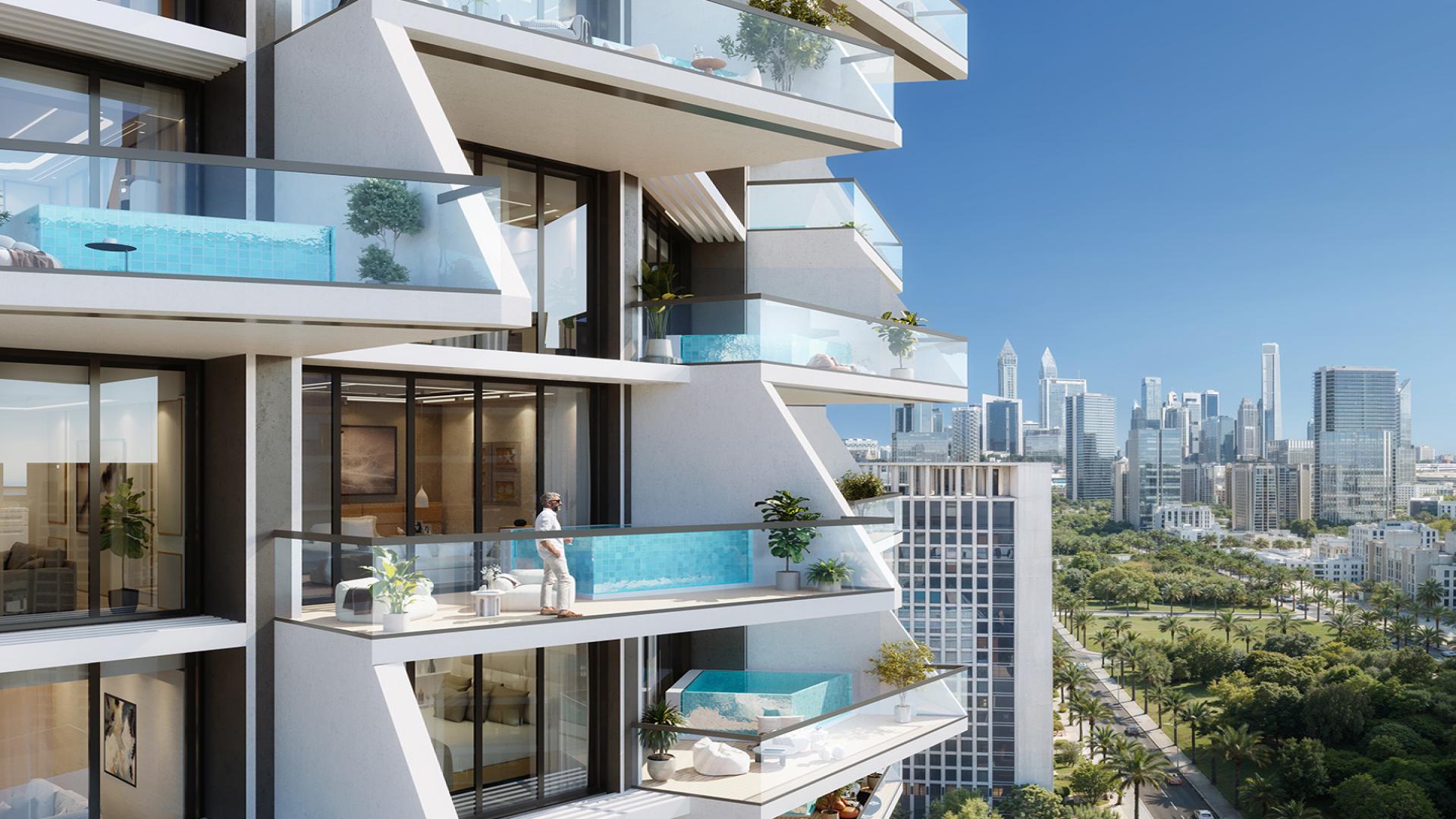 Contemporary living room in JVC's Binghatti Grove 1-bedroom apartment, modern decor, spacious design