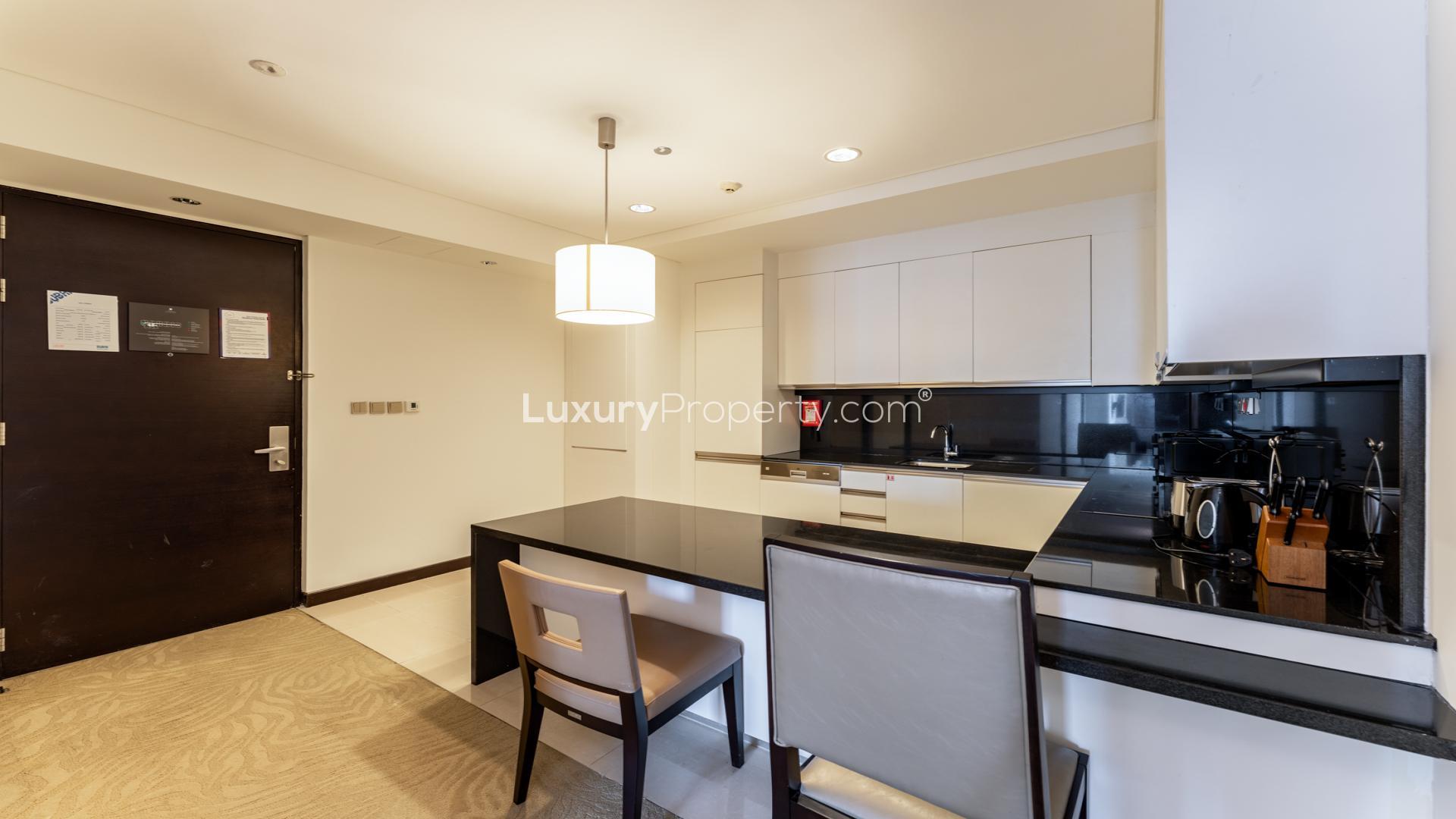 Fully furnished 1-bedroom apartment in JW Marriott Hotel Marina, Dubai Marina with city view