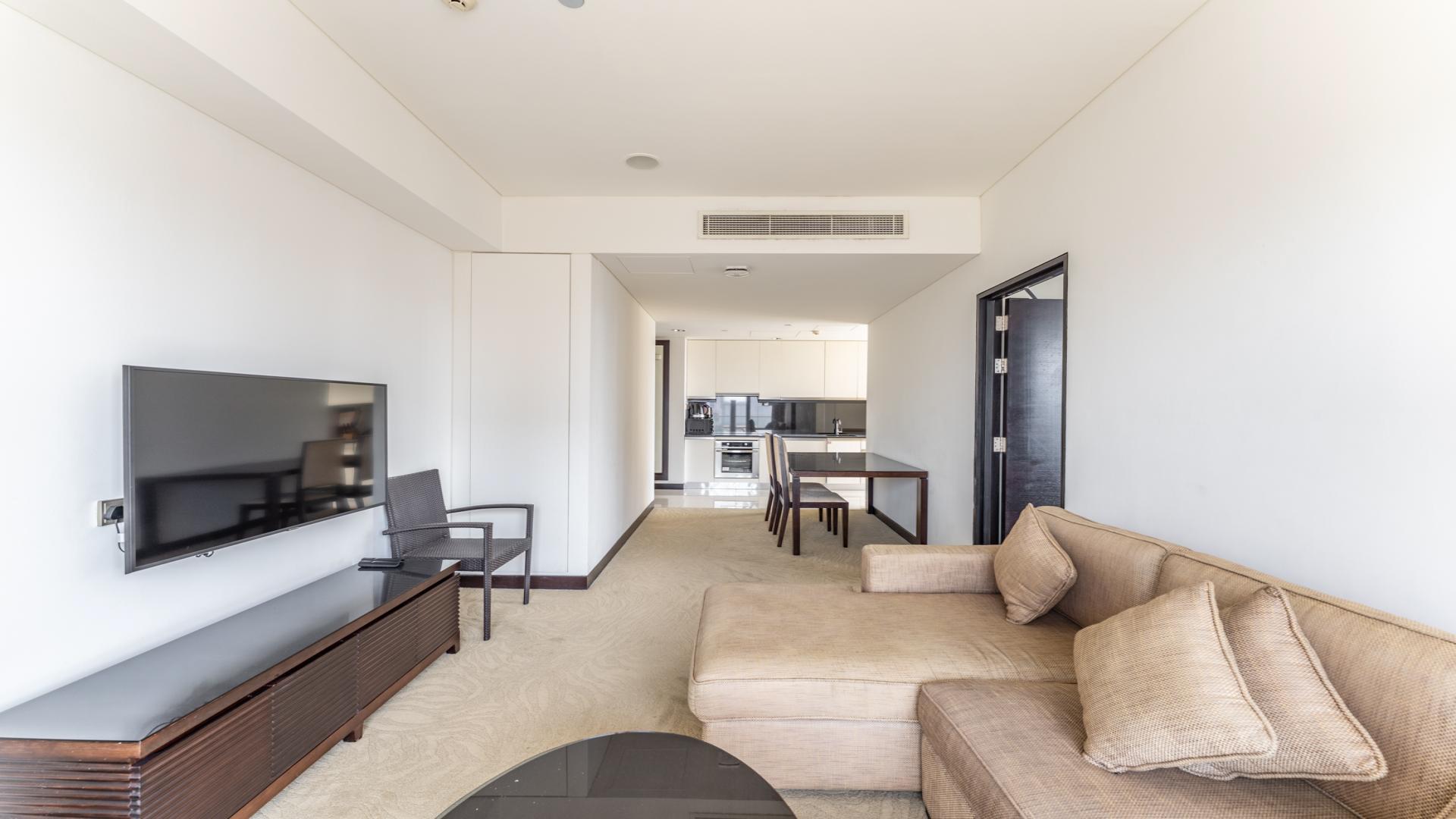 Corner apartment living room with marina view in JW Marriott, Dubai Marina