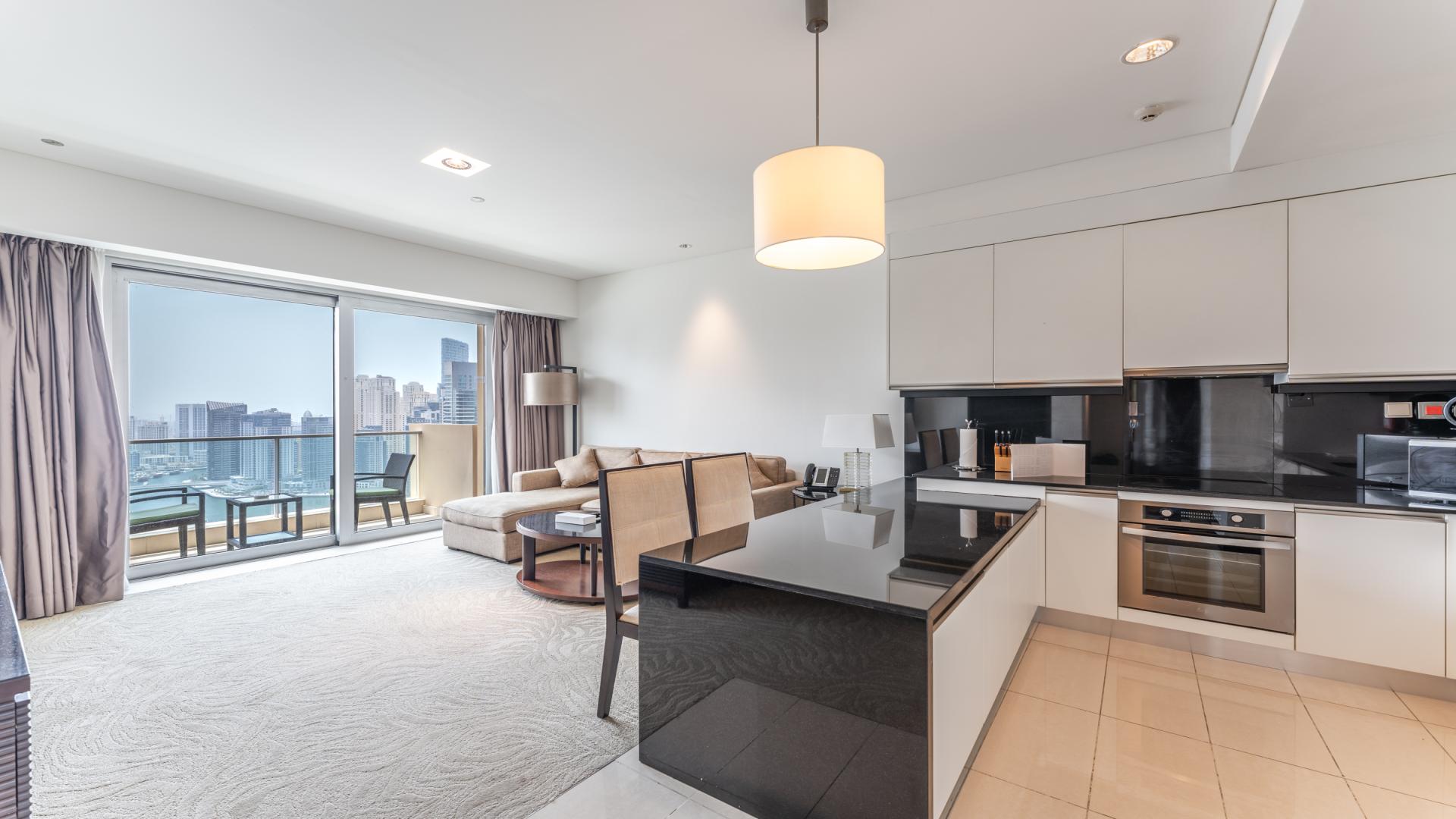 Dubai Marina apartment view from balcony overlooking waterfront and skyscrapers, LP46003 for sale