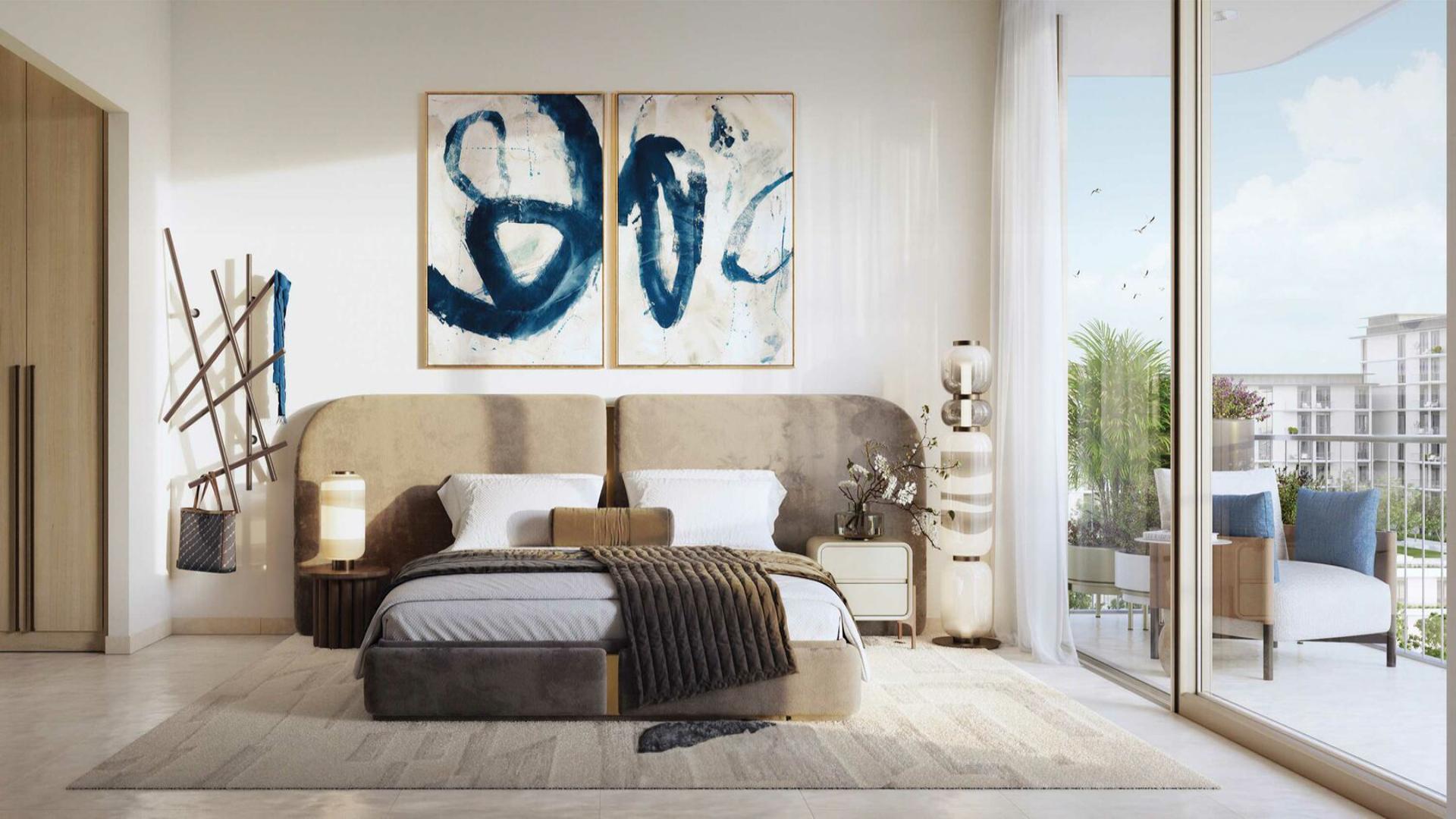 Modern living room in Bayline apartment, Mina Rashid, with stylish decor and natural light