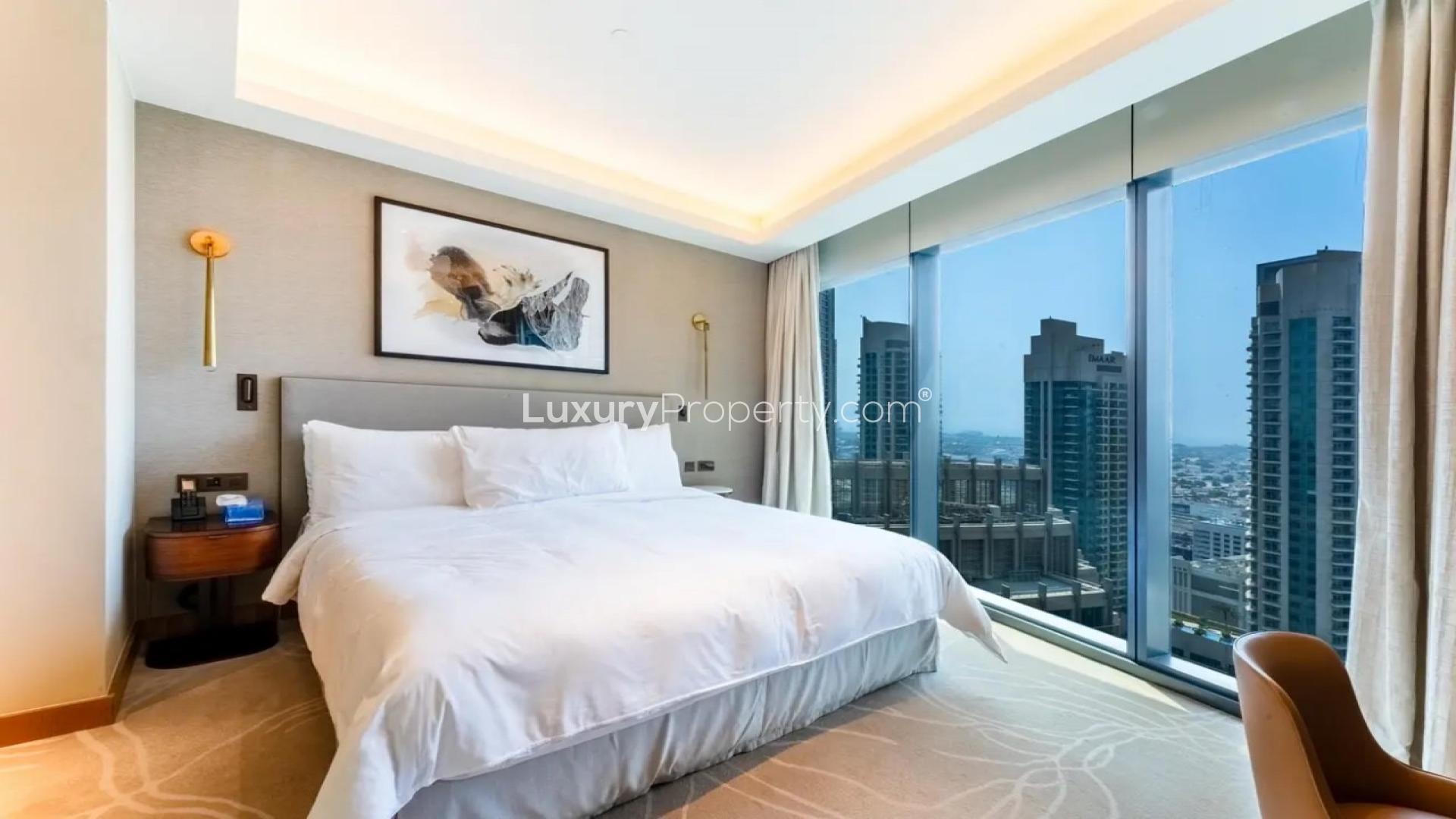 Modern kitchen and living area in Address Residences Dubai Opera, Downtown apartment for sale