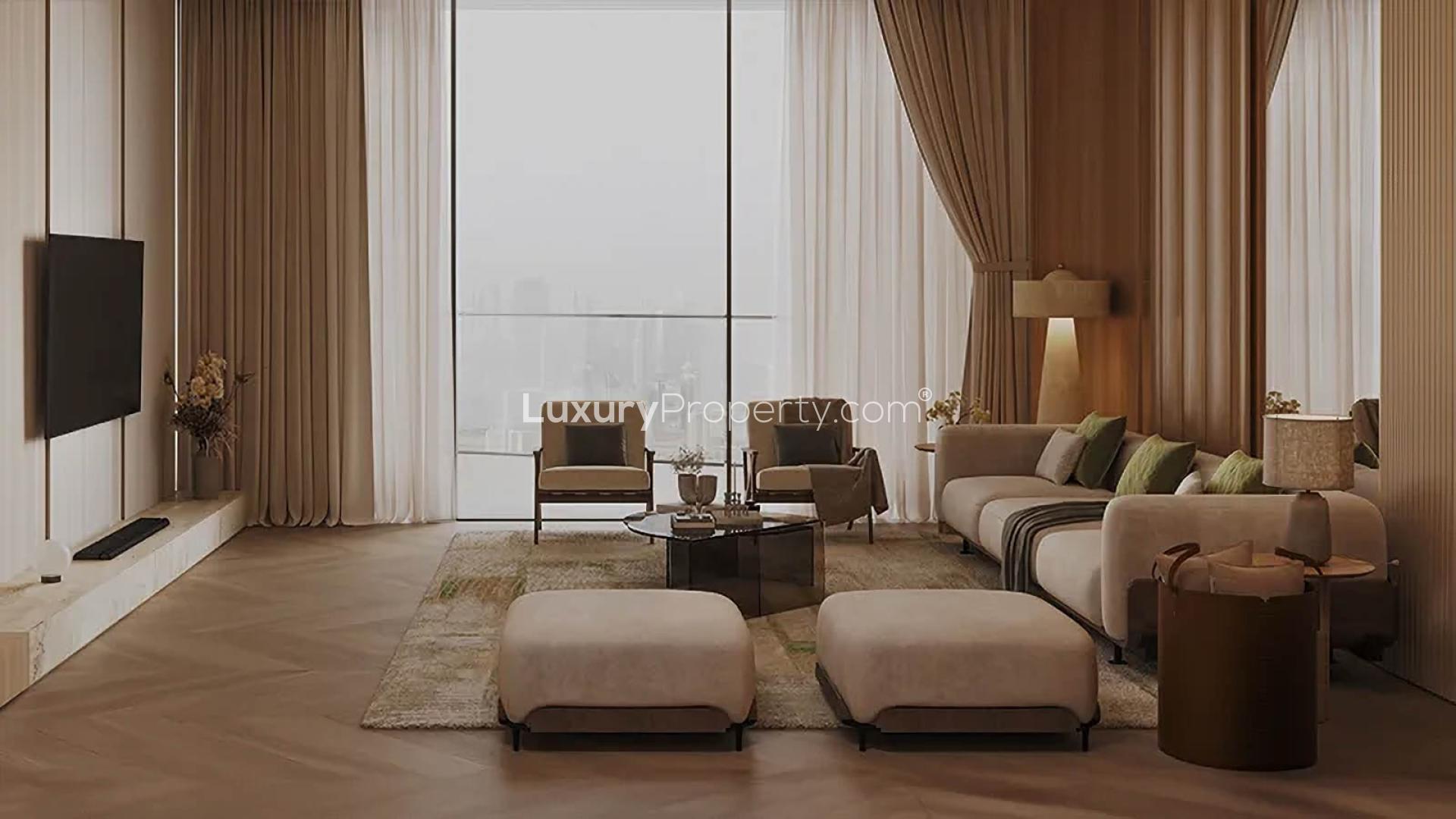 Modern kitchen in 1-bedroom apartment, Binghatti Grove, Jumeirah Village Circle, for sale