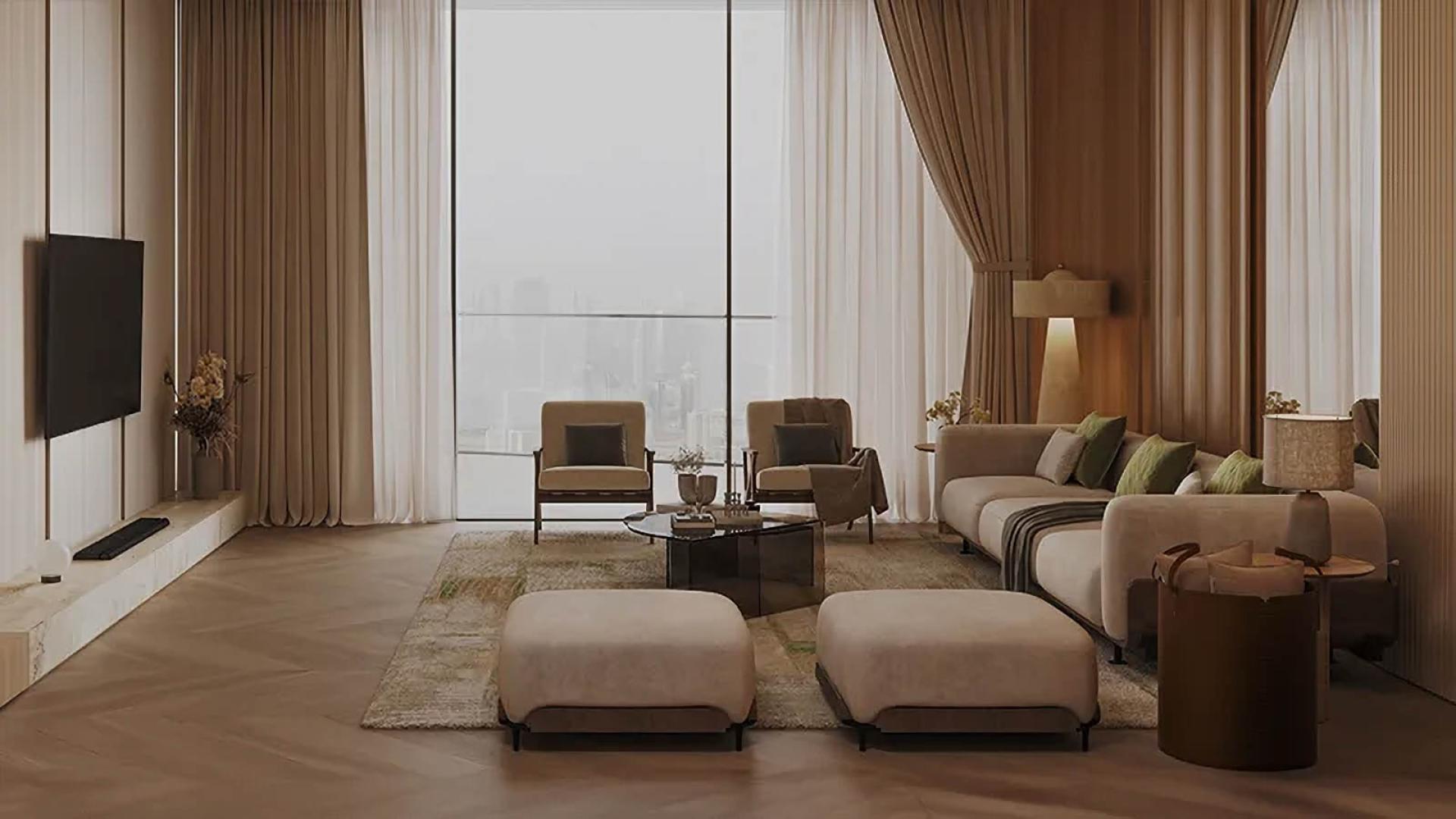 Modern kitchen in 1-bedroom apartment, Binghatti Grove, Jumeirah Village Circle, for sale