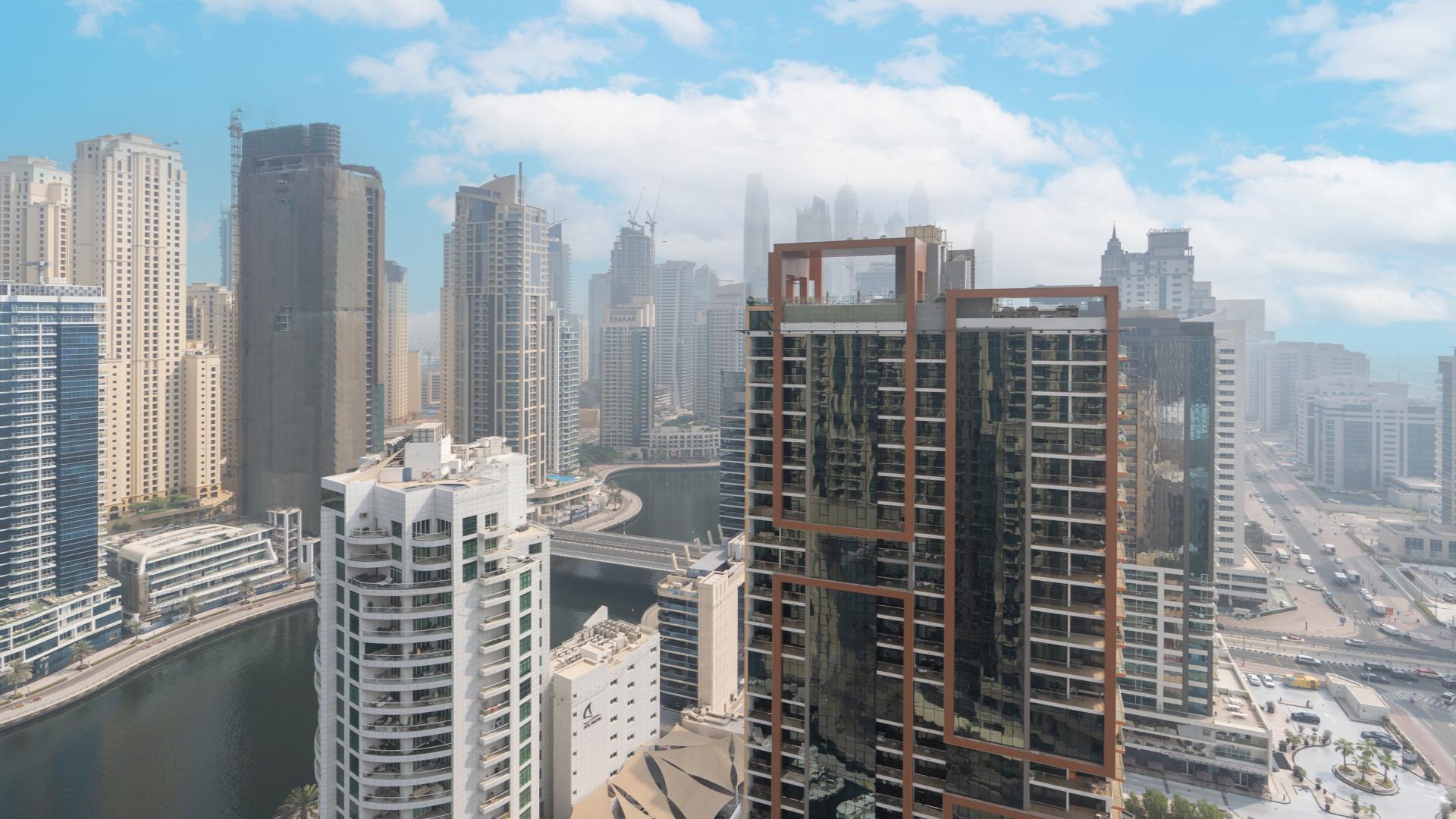 Dubai Marina skyline view from JW Marriott Hotel Marina apartment for sale
