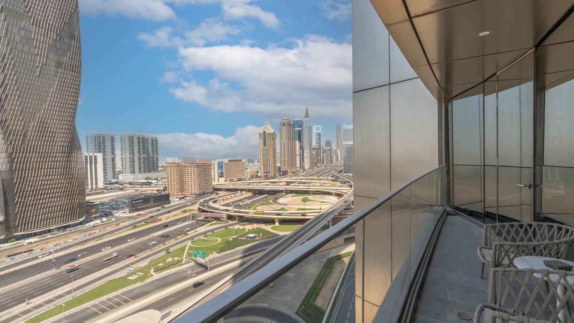 Modern living room in Downtown apartment, Address Residences Sky View, with city views