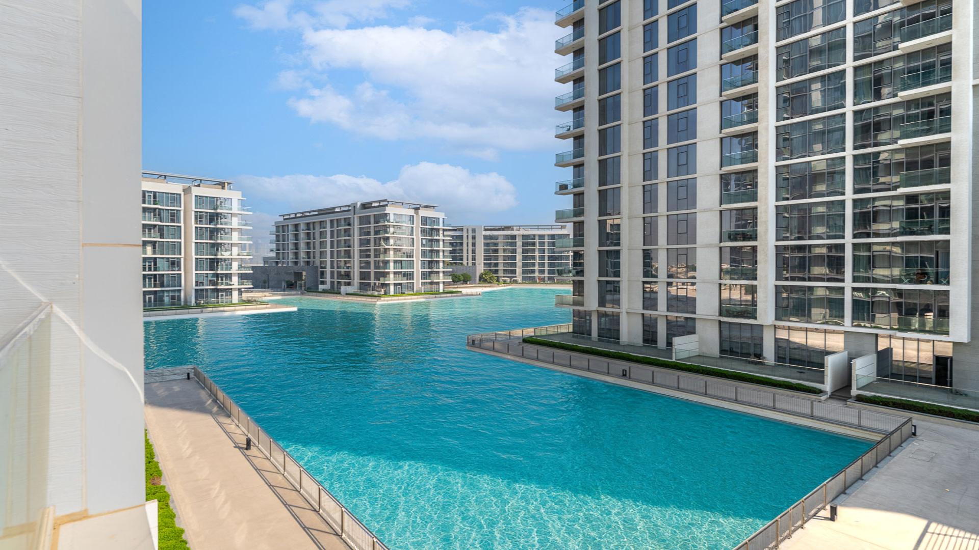 Furnished apartment living room with modern decor, District One Residences, Mohammad Bin Rashid City