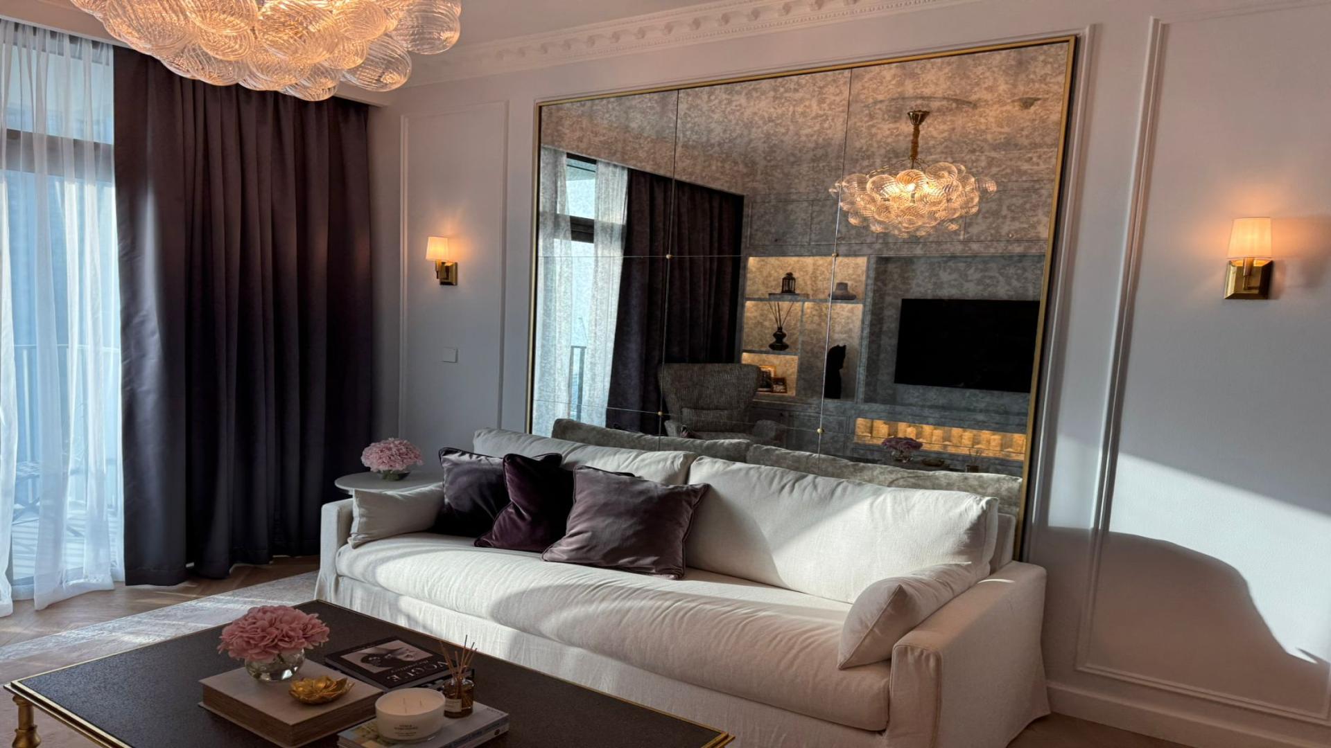 Luxurious living room with bespoke European interiors, Creek Place, Dubai Creek Harbour