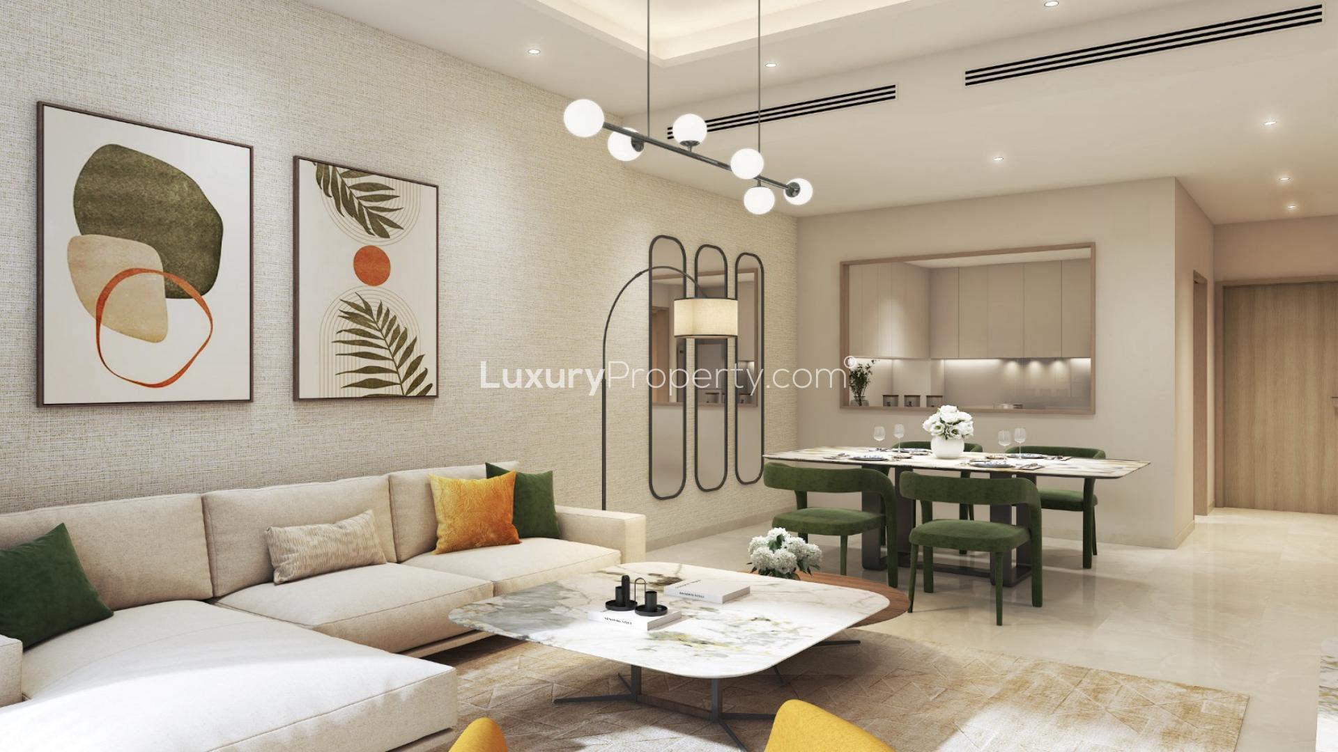 Stylish living room in Damac Riverside Views, Capri 2 apartment for sale, Ref No: LP47957