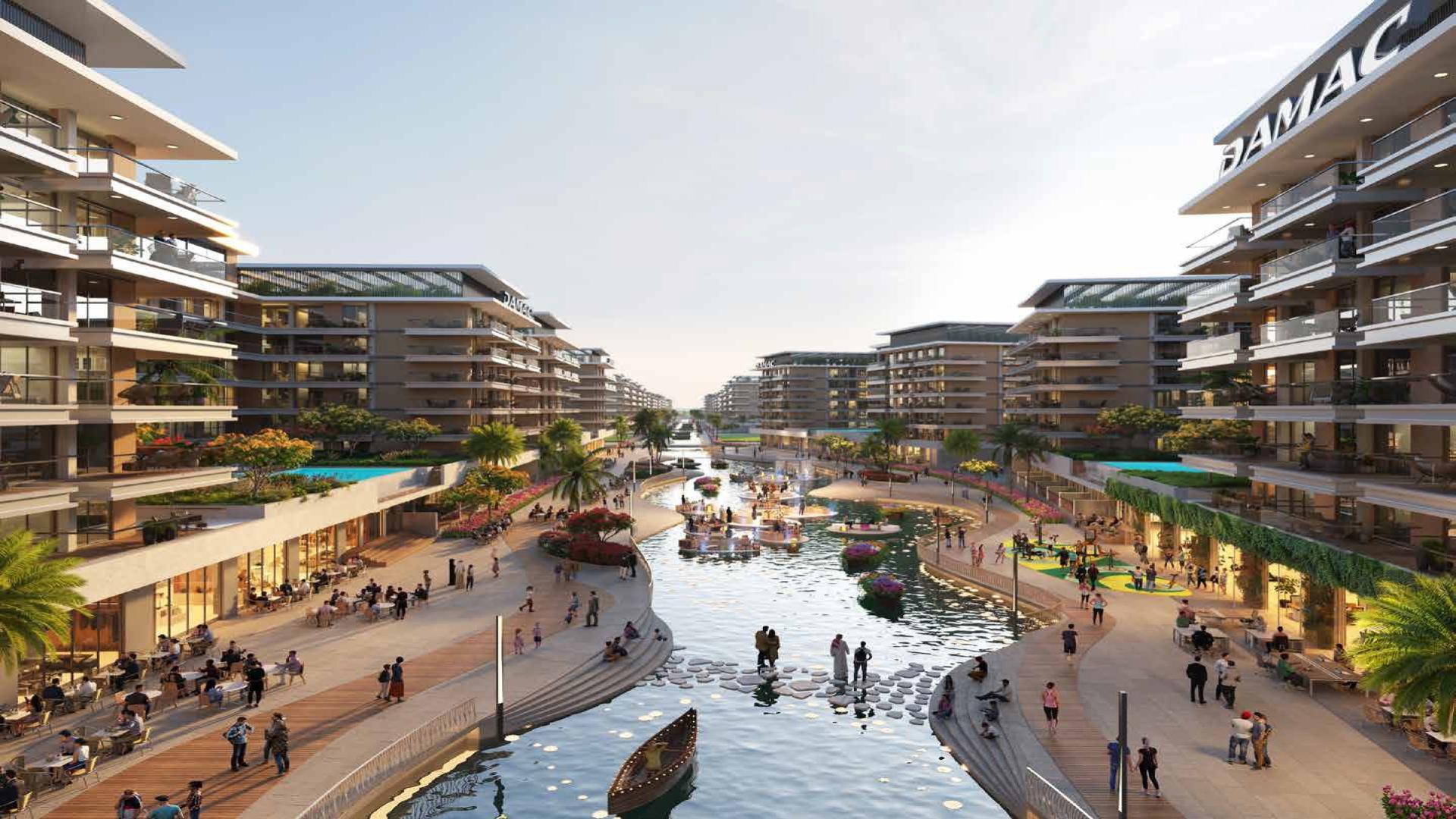 Luxurious bedroom with modern decor in Damac Riverside Views, Capri 2 apartment for sale