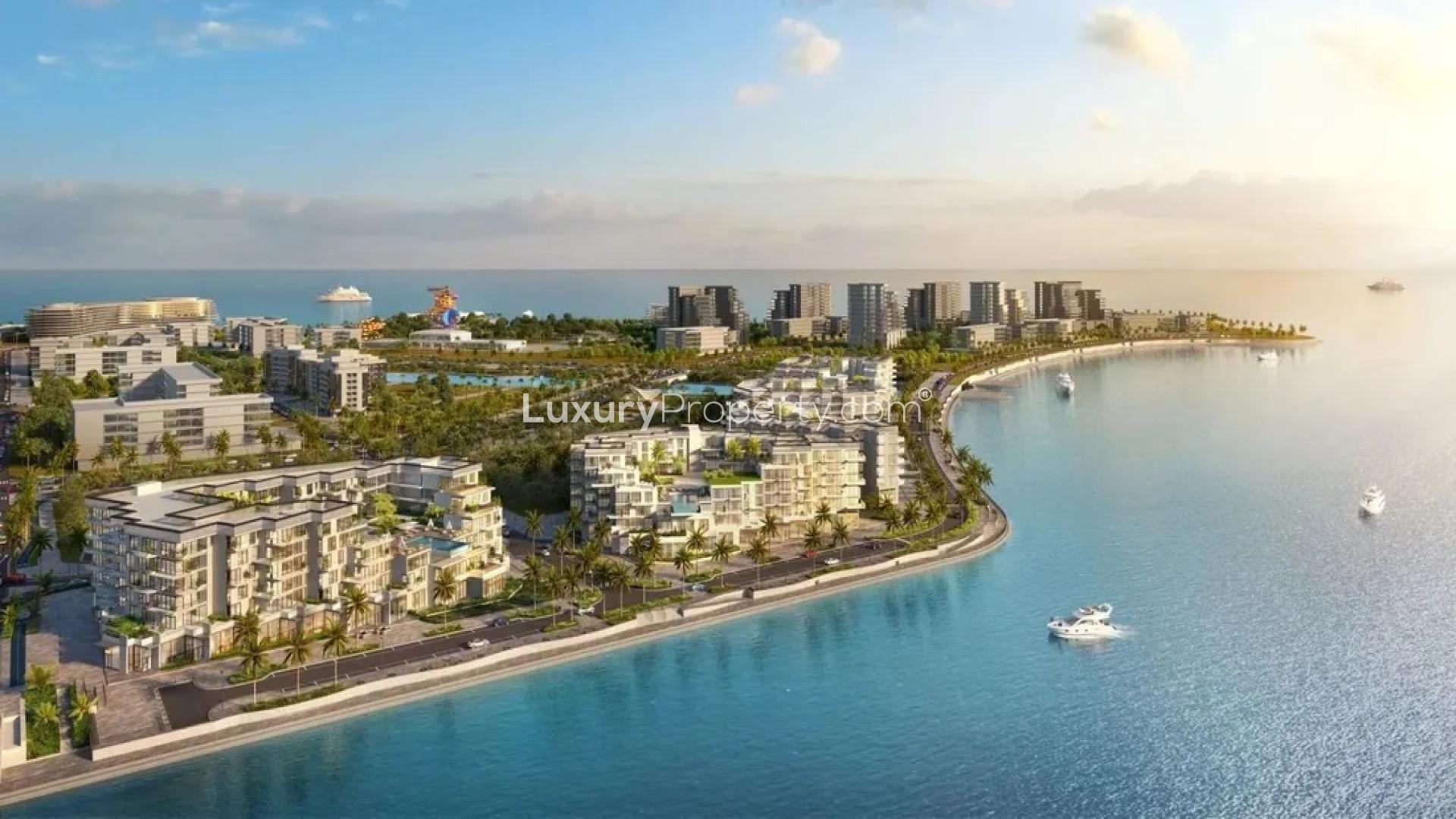 Luxurious Doha apartment with sea view and modern architecture in vibrant Qatar community