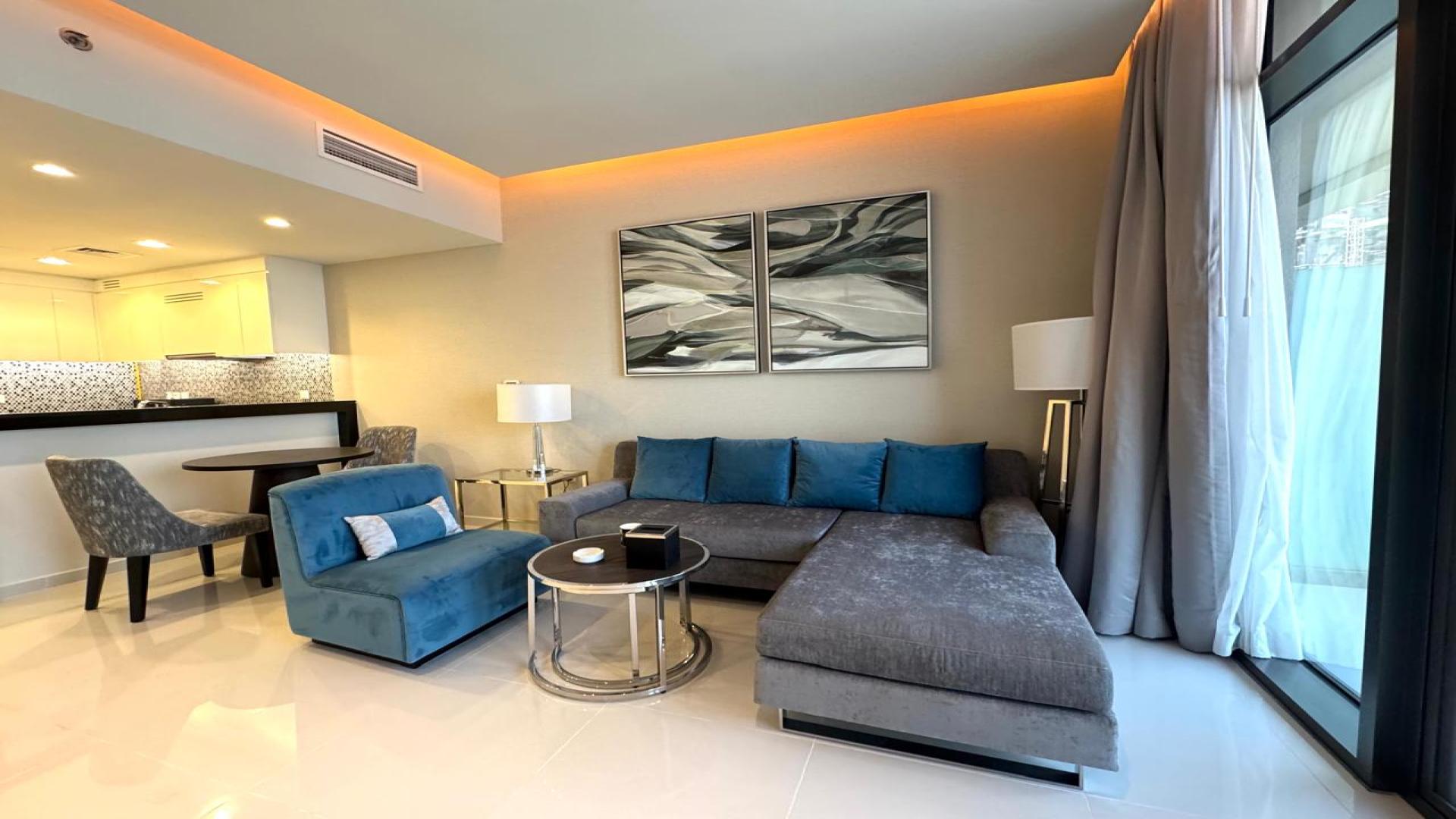 High-floor furnished apartment living room in Aykon City Tower B, Business Bay, for sale