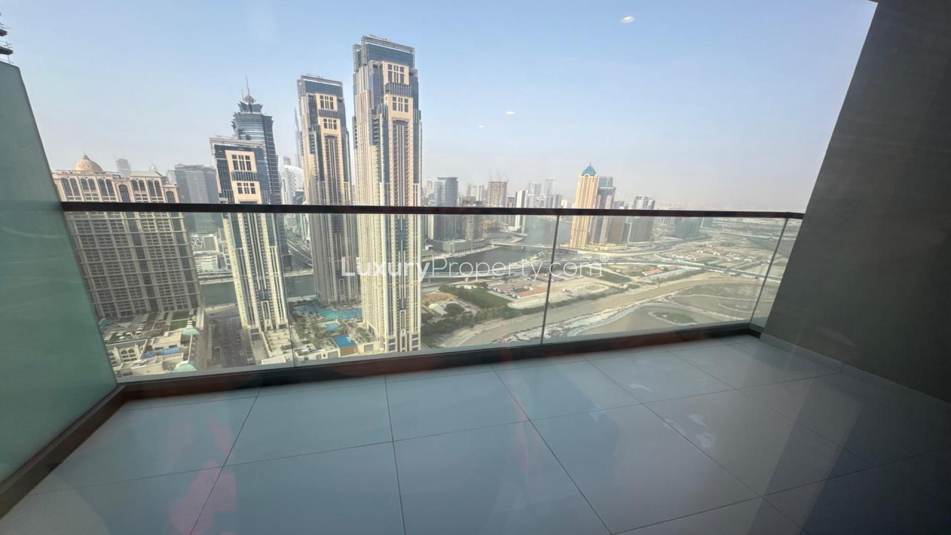 High-floor furnished apartment living room in Aykon City Tower B, Business Bay, for sale