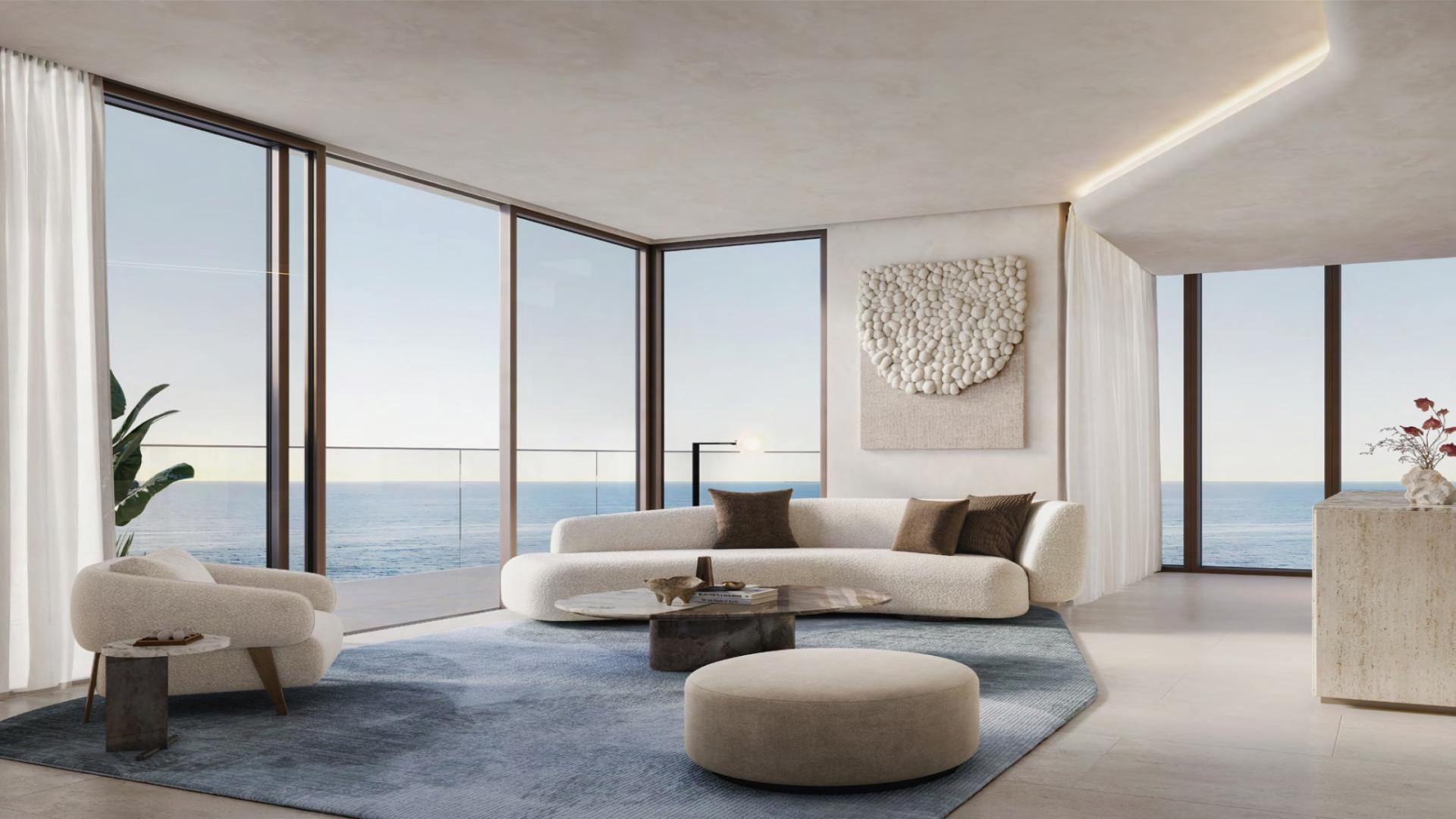 N/A,Luxurious apartment living room with ocean view in Soulever, Dubai Maritime City