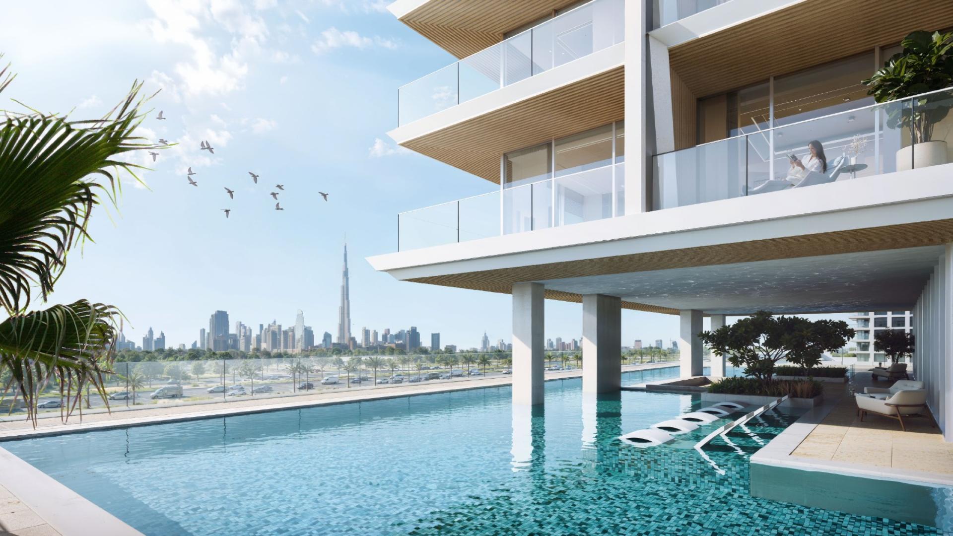 Modern bedroom in 1-bedroom apartment for sale at Binghatti Ivory, Al Jaddaf