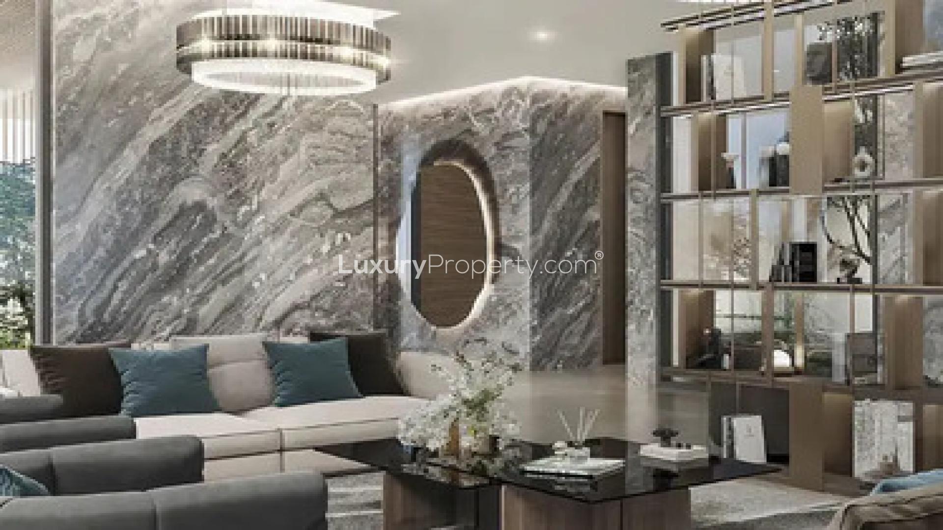 1-bedroom apartment balcony view at The Autograph S Series, JVC, overlooking city skyline