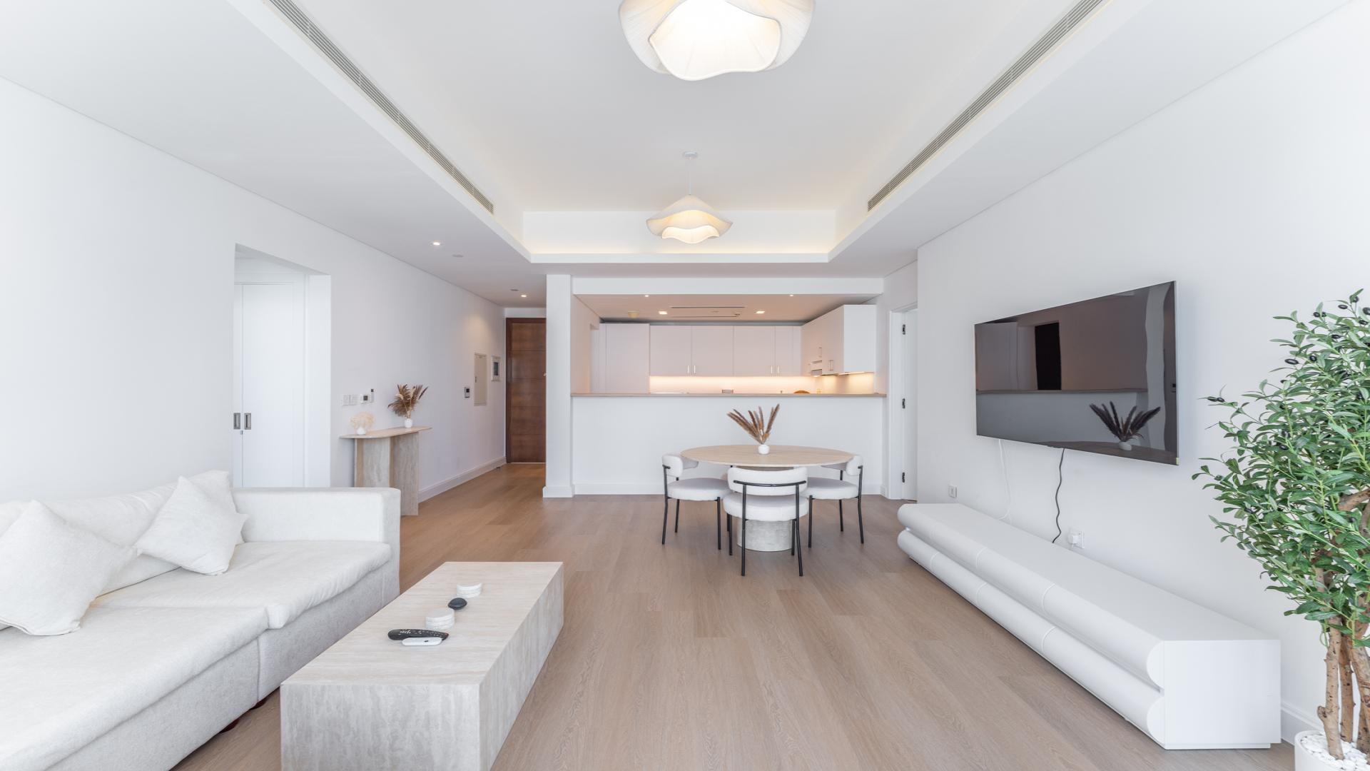 Bright living room in upgraded 2-bedroom apartment, Mada Residences, Downtown Dubai for sale