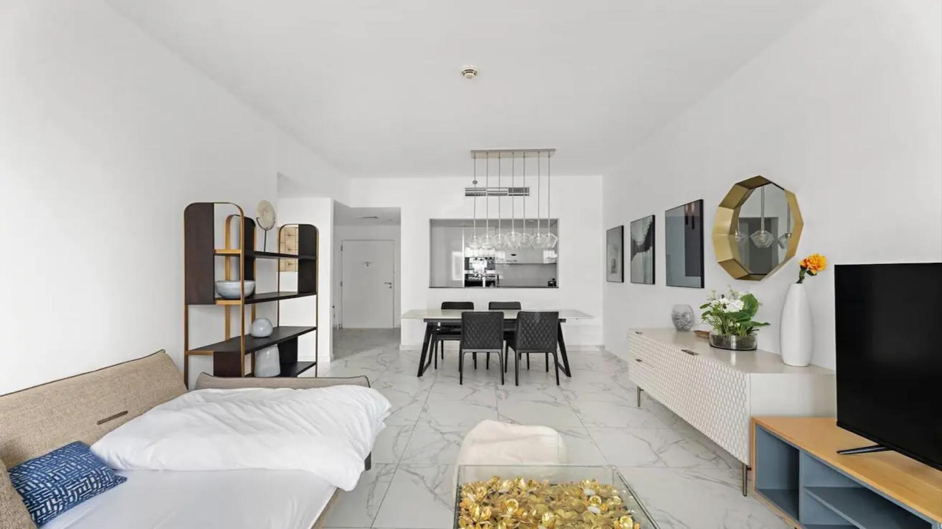 Fully furnished apartment interior, modern decor, Boulevard Central Towers, Downtown Dubai