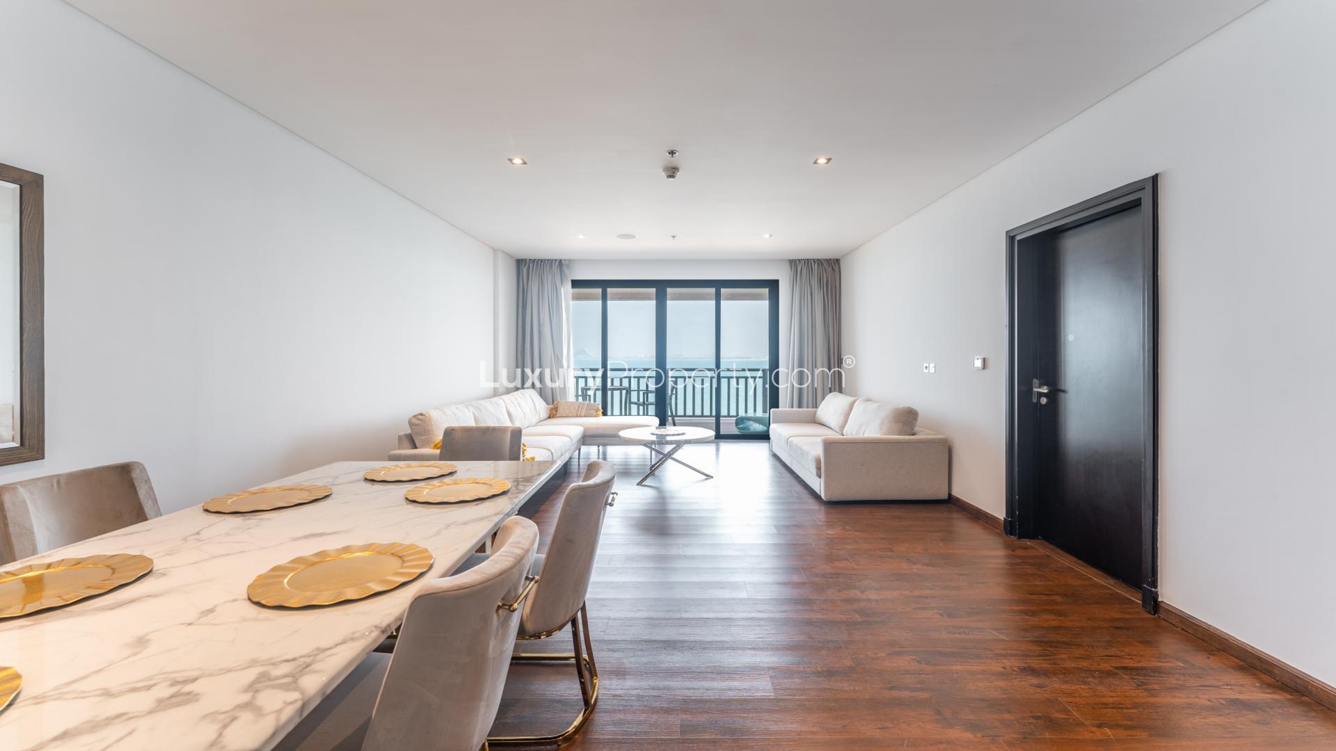 Balcony with sea view in 1-bedroom apartment, Anantara Residences, Palm Jumeirah