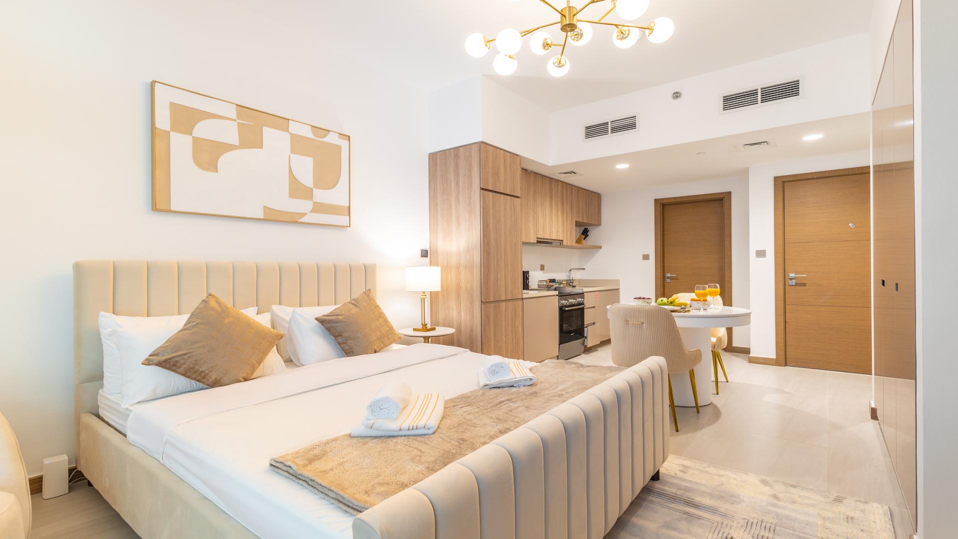 Modern kitchen in brand new studio apartment for sale, Urban Oasis, Business Bay